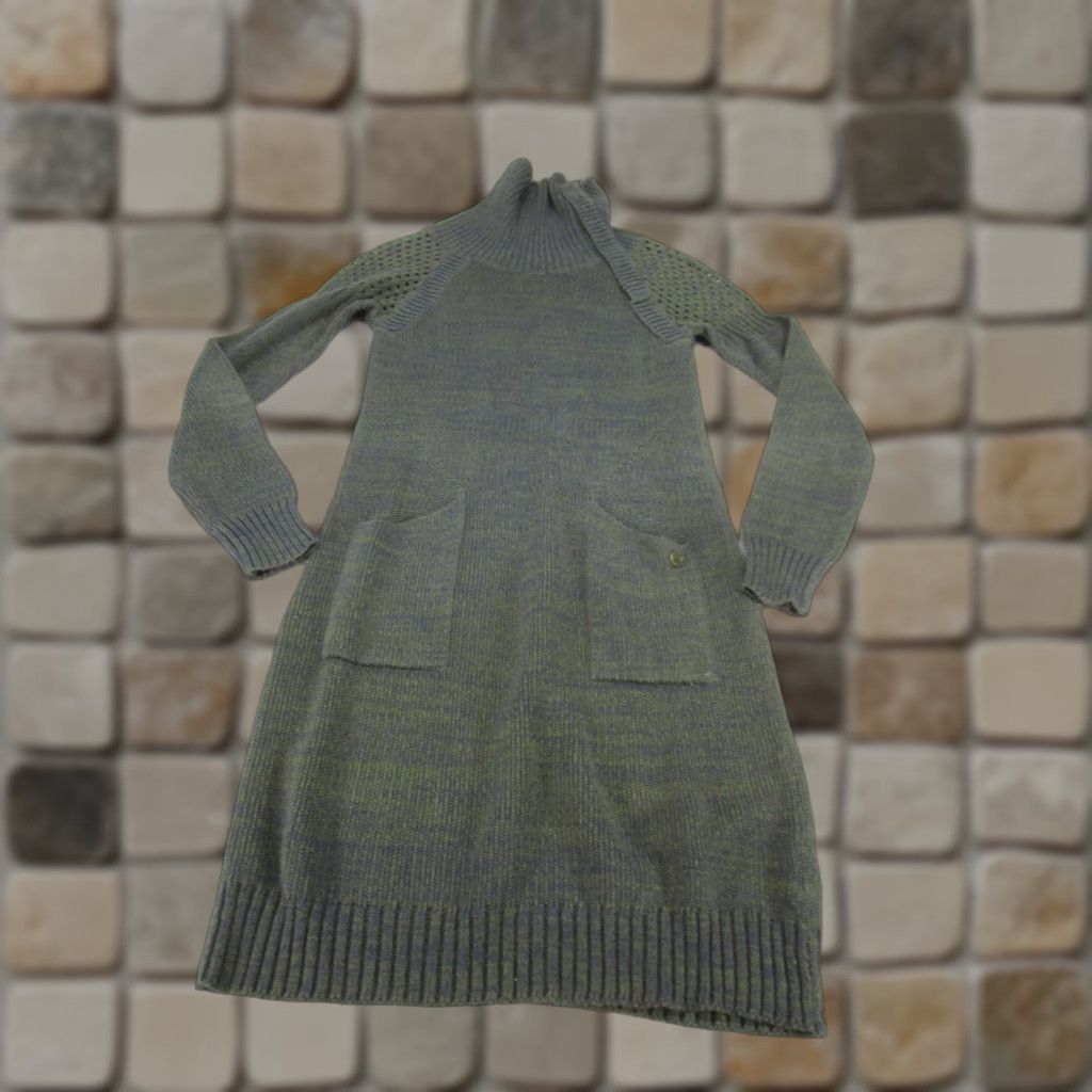 Prana prAna Sweater Dress Womens Small Dark Green Knit Turtle Neck Casual Knit Dress Size S / US 4 / IT 40 - 1 Thumbnail
