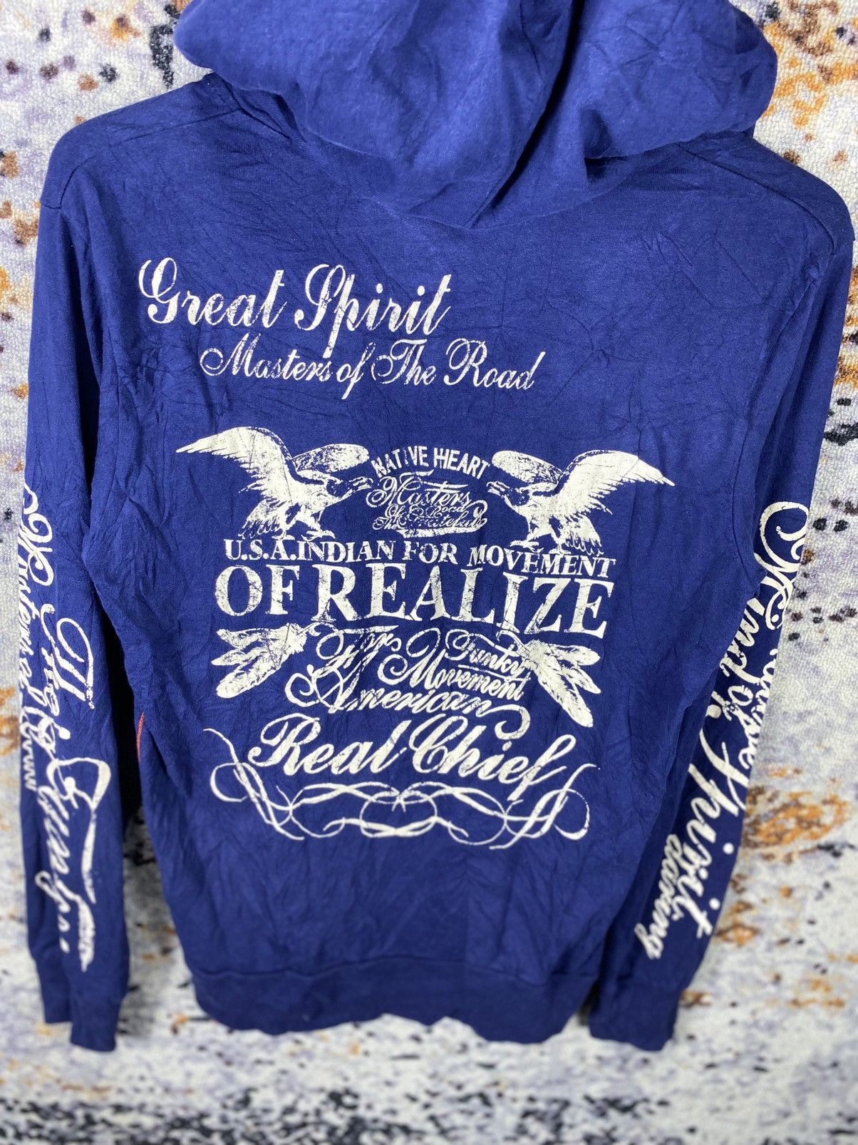 Japanese Brand REAL MASTERS POEM IFSIXWASNINE STYLE LIGHT HOODIE Size US M / EU 48-50 / 2 - 6 Thumbnail
