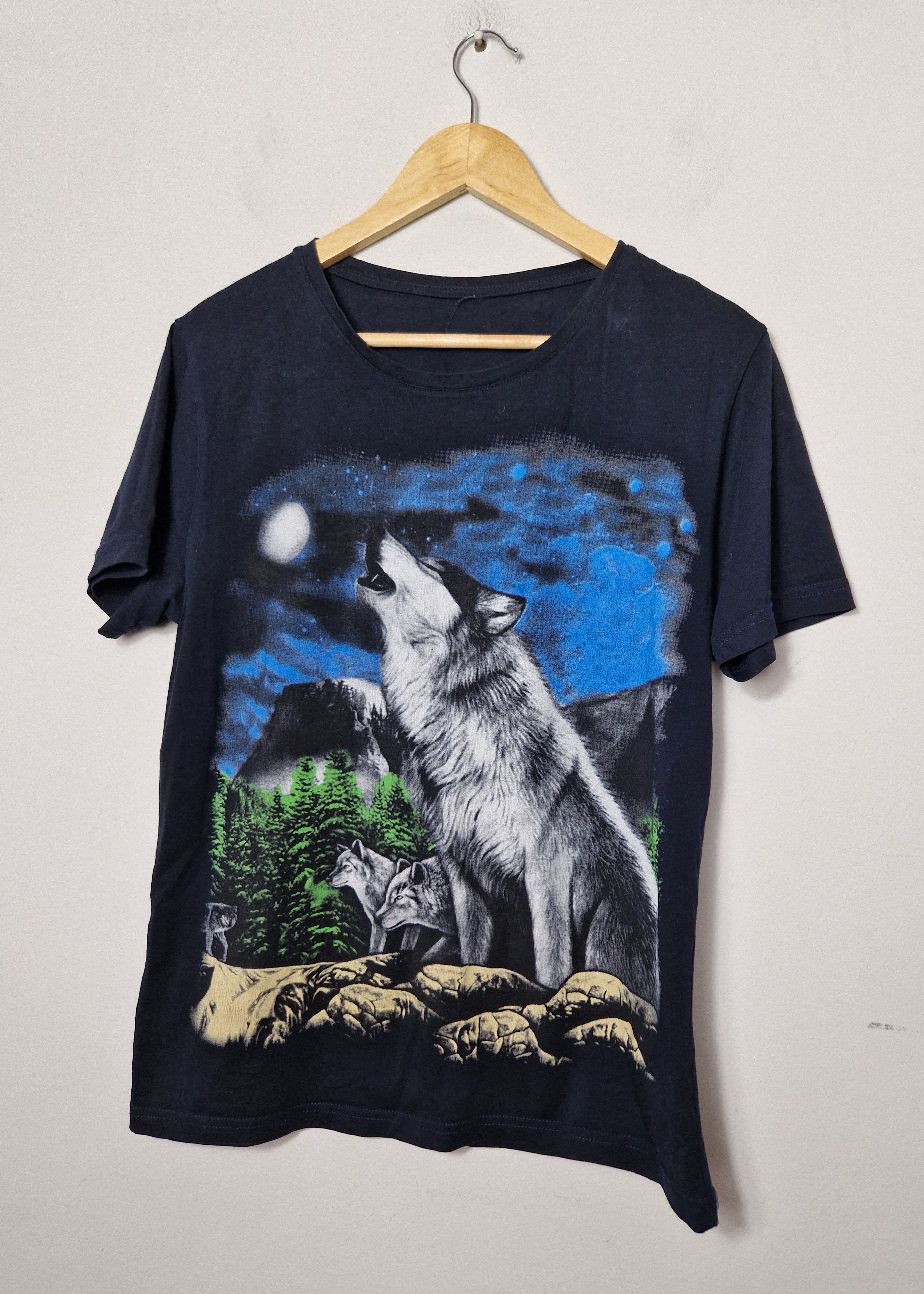 Vintage vintage y2k wolfs animal tee Size US L / EU 52-54 / 3 - 1 Thumbnail