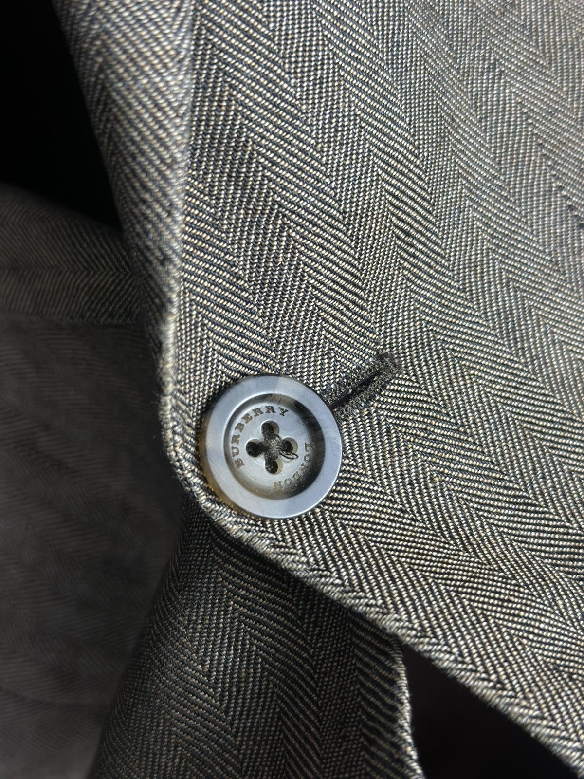 Burberry × Vintage Vintage Burberry London Men's Lino Blazer Jacket Two Button Size 48R - 8 Thumbnail