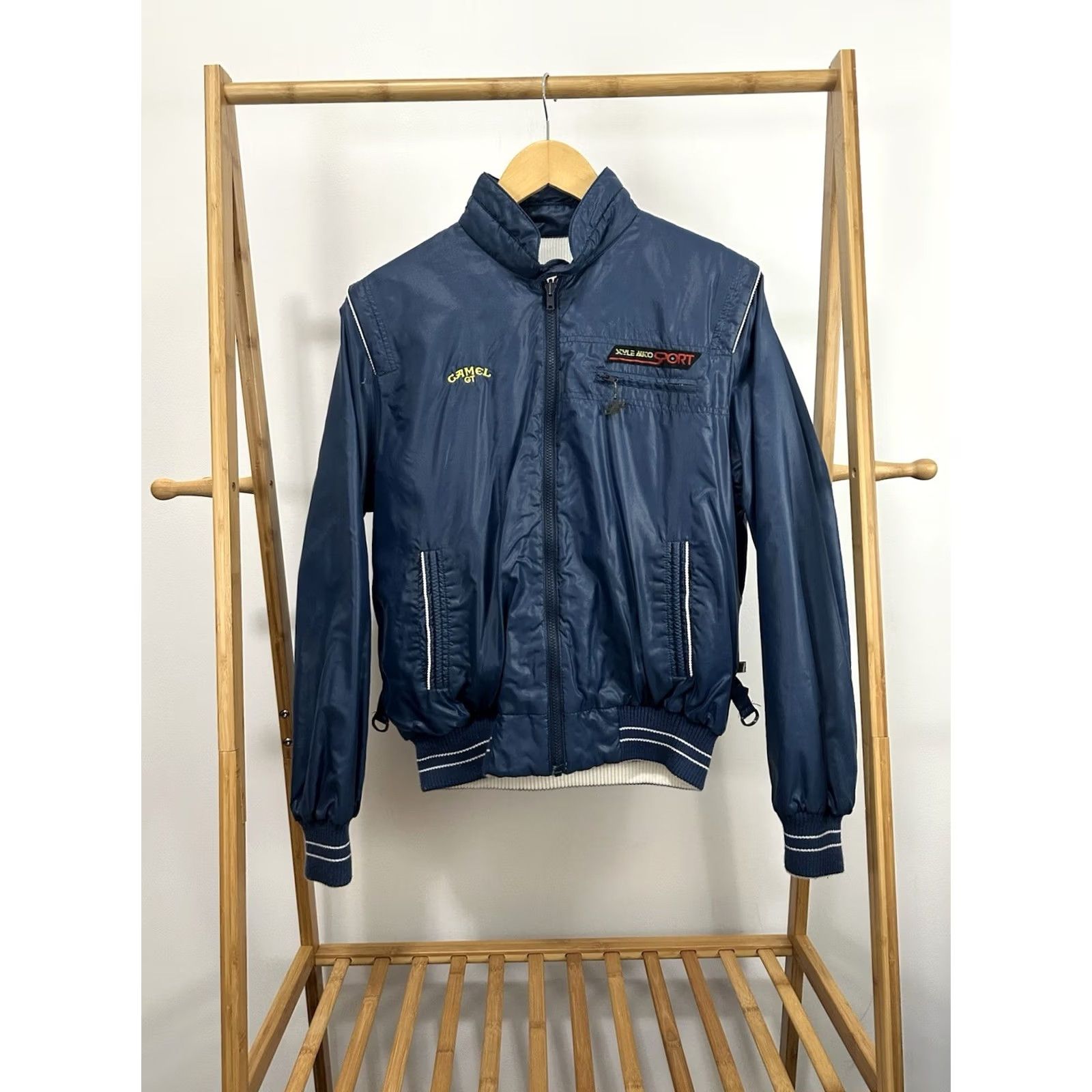 Camel RARE VTG 70s Camel GT F1 Style Auto RJR Reversible Full Zip Bomber Jacket M Blue Size US M / EU 48-50 / 2 - 2 Thumbnail