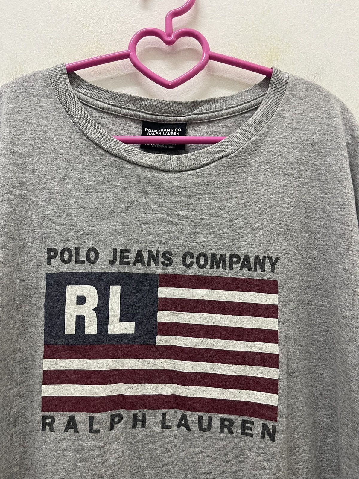 Polo Ralph Lauren Rare Vintage POLO JEANS RALPH LAUREN Flag Tee Size US L / EU 52-54 / 3 - 2 Thumbnail