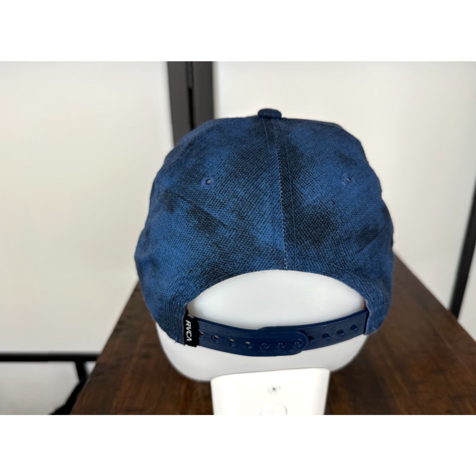RVCA RVCA Hat Cap Snap Back Adult One Size Blue Denim Look Polyester Skate Surf Beach Mens Hats 90s Theme Adjustable Twill Solid Casual Size ONE SIZE - 6 Thumbnail
