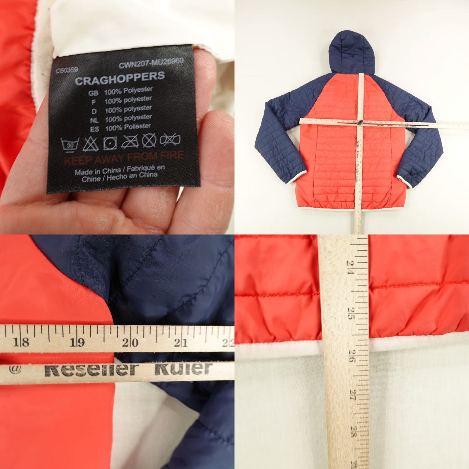 Vintage Craghoppers Nat Geo Jacket Women M Orange Puffer Jacket Full Zip Insulated Logo Zip Pockets Casual Travel Workwear Modern Outdoor Theme Nature 90s? Size M / US 6-8 / IT 42-44 - 8 Thumbnail
