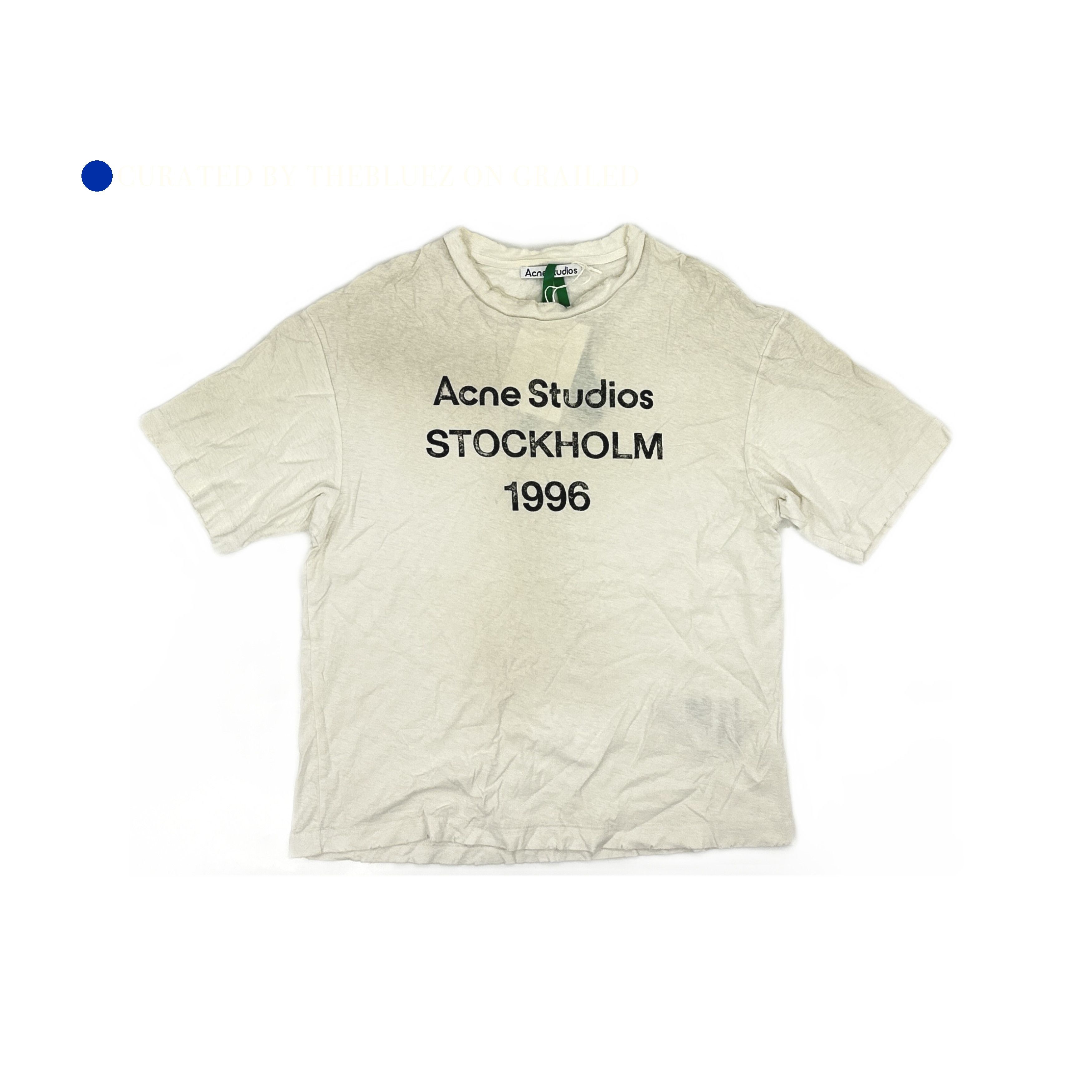 Acne Studios Minimalist Logo Tee in White Size US XXS / EU 40 - 1 Thumbnail