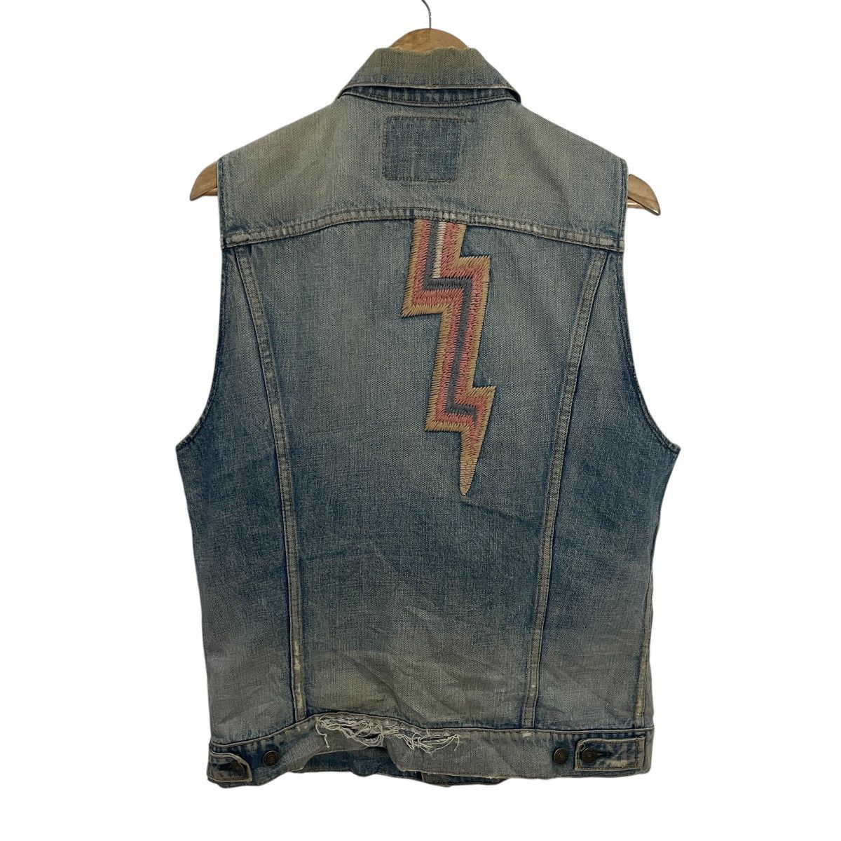 Levi's Vintage Levis Big E Embroidery Logo Sleeveless Denim Jacket Size US M / EU 48-50 / 2 - 1 Thumbnail