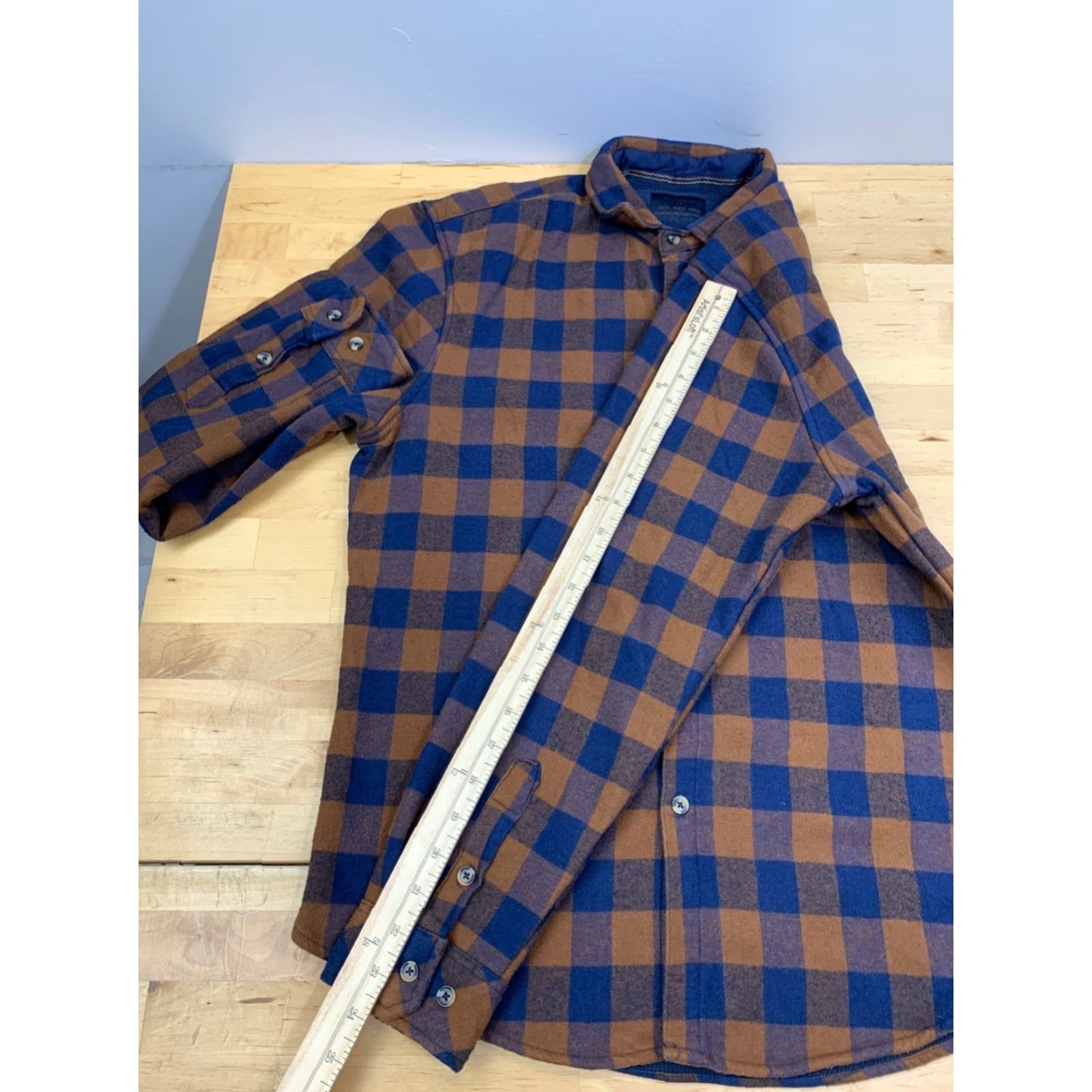 Nomad Nomad Button-Up Shirt Mens M Plaid Lined Flannel Outdoor Casual 12048 Blue Cotton Winter Fall Spring Regular Size US M / EU 48-50 / 2 - 7 Thumbnail