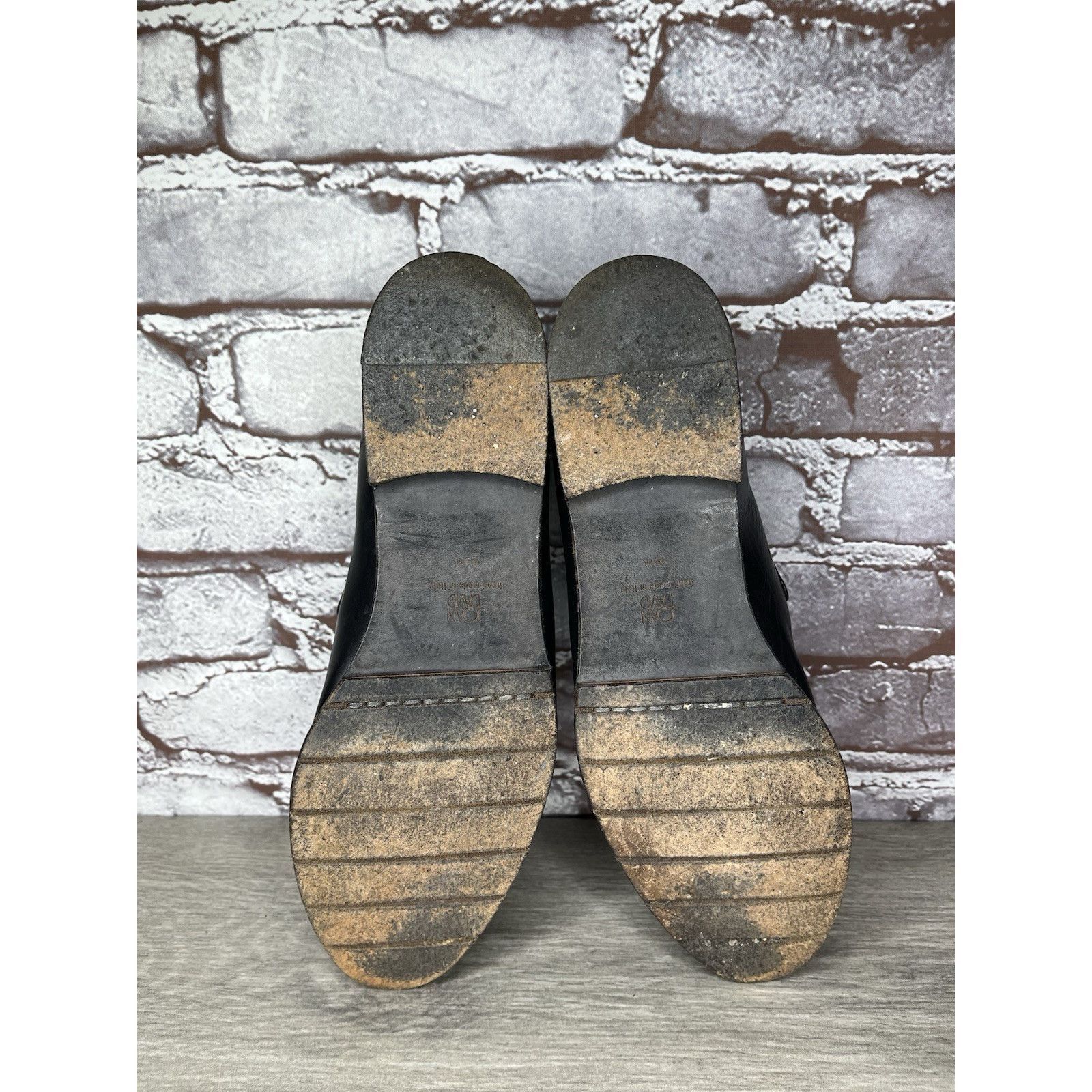 Big John Joan & David Handmade in Italy Black Leather Wingtip Heel Ox Size US 9.5 / IT 39.5 - 9 Thumbnail