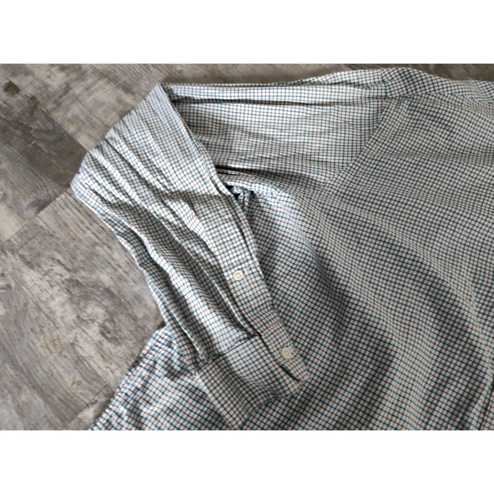 Polo Ralph Lauren VINTAGE Polo Ralph Lauren Shirt Mens XL White Teal Maroon Check Button-Down Shirt Size US XL / EU 56 / 4 - 4 Thumbnail
