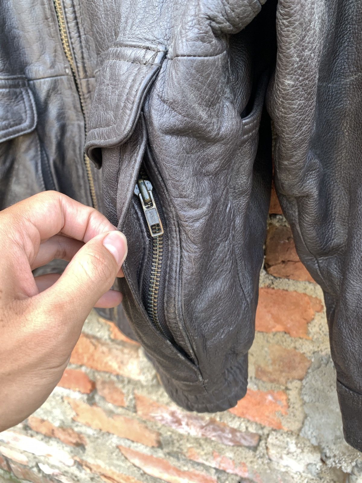 Avirex × Vintage 🔥Rare🔥Vintage 90s Avirex Leather Jacket Size US L / EU 52-54 / 3 - 3 Thumbnail