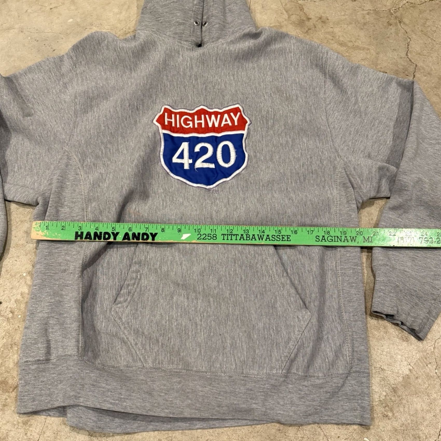 Vintage VINTAGE Highway 420 Hoodie Mens XL Gray Pullover Stoner Grunge Skater Y2K Size US XL / EU 56 / 4 - 6 Thumbnail