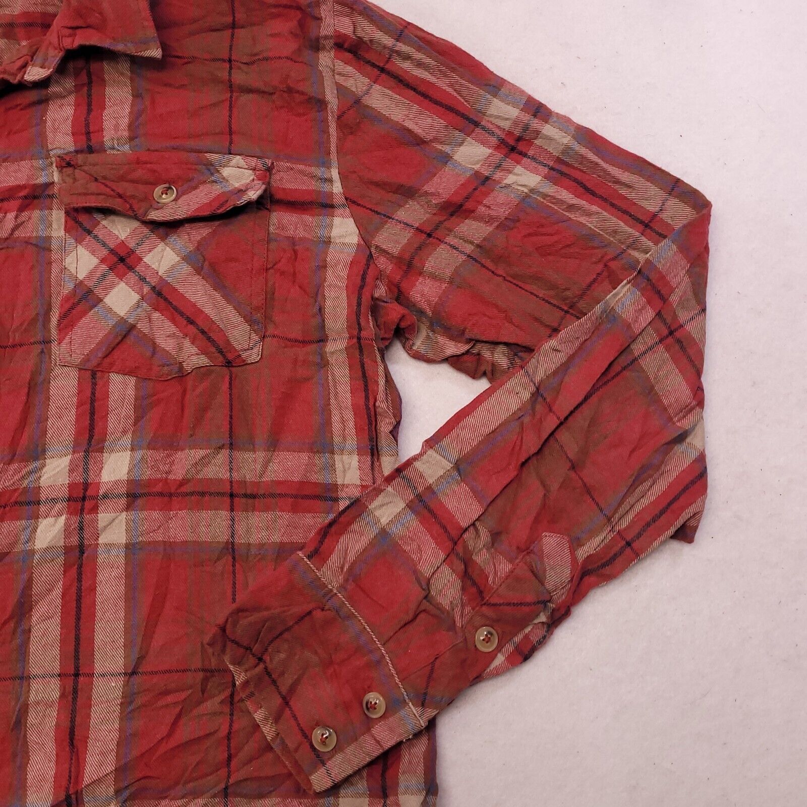 21 Men Twenty One Men Tartan Flannel Shirt Mens Size Large L Red Size US L / EU 52-54 / 3 - 6 Thumbnail