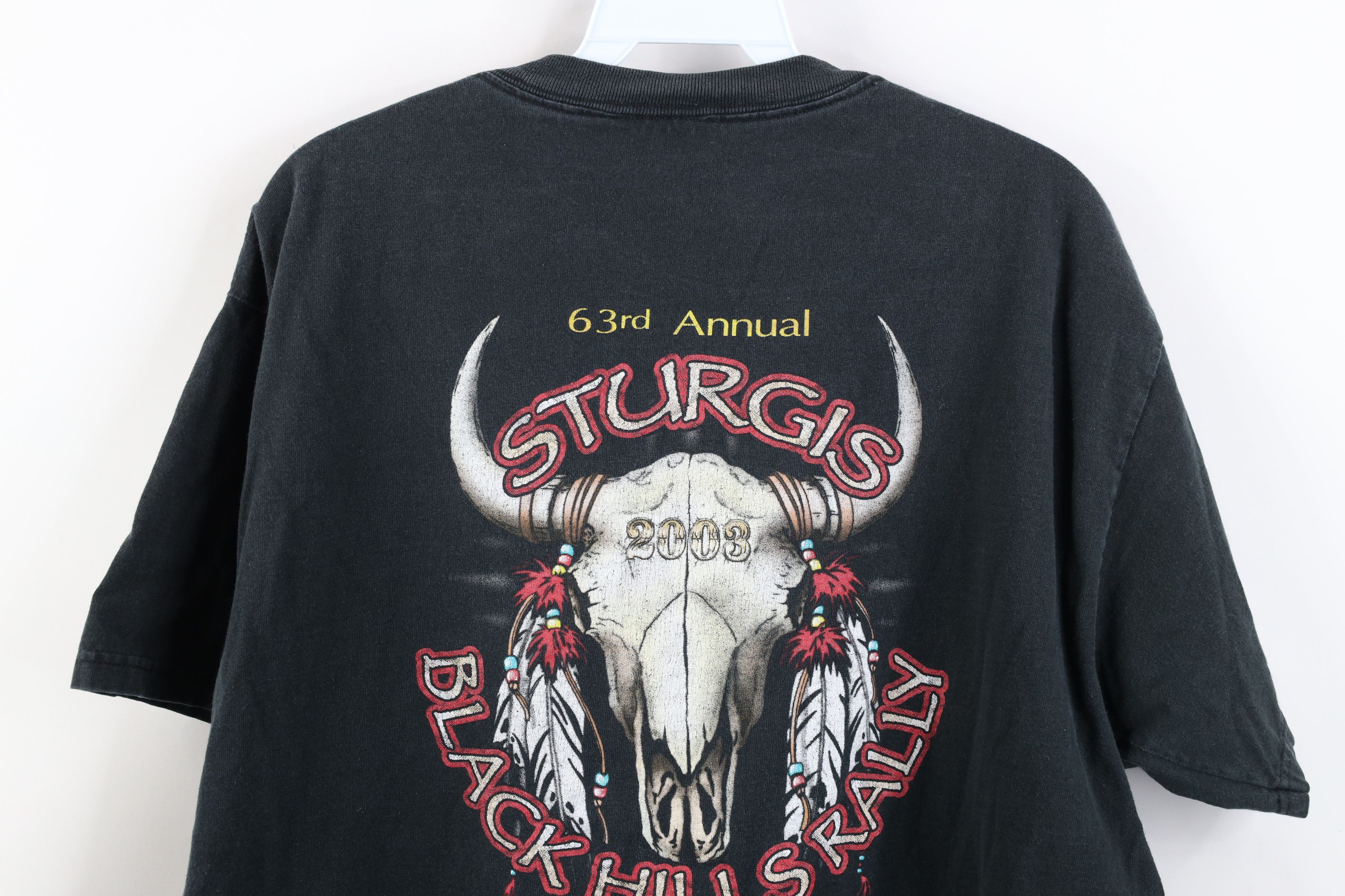 Vintage Vintage Y2K 2003 Sturgis Black Hills Motorcycle T-Shirt Size US L / EU 52-54 / 3 - 14 Thumbnail