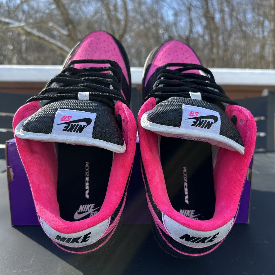 Nike Sb Dunk Custom Night Blossom Suede - Black/Pink Size 10