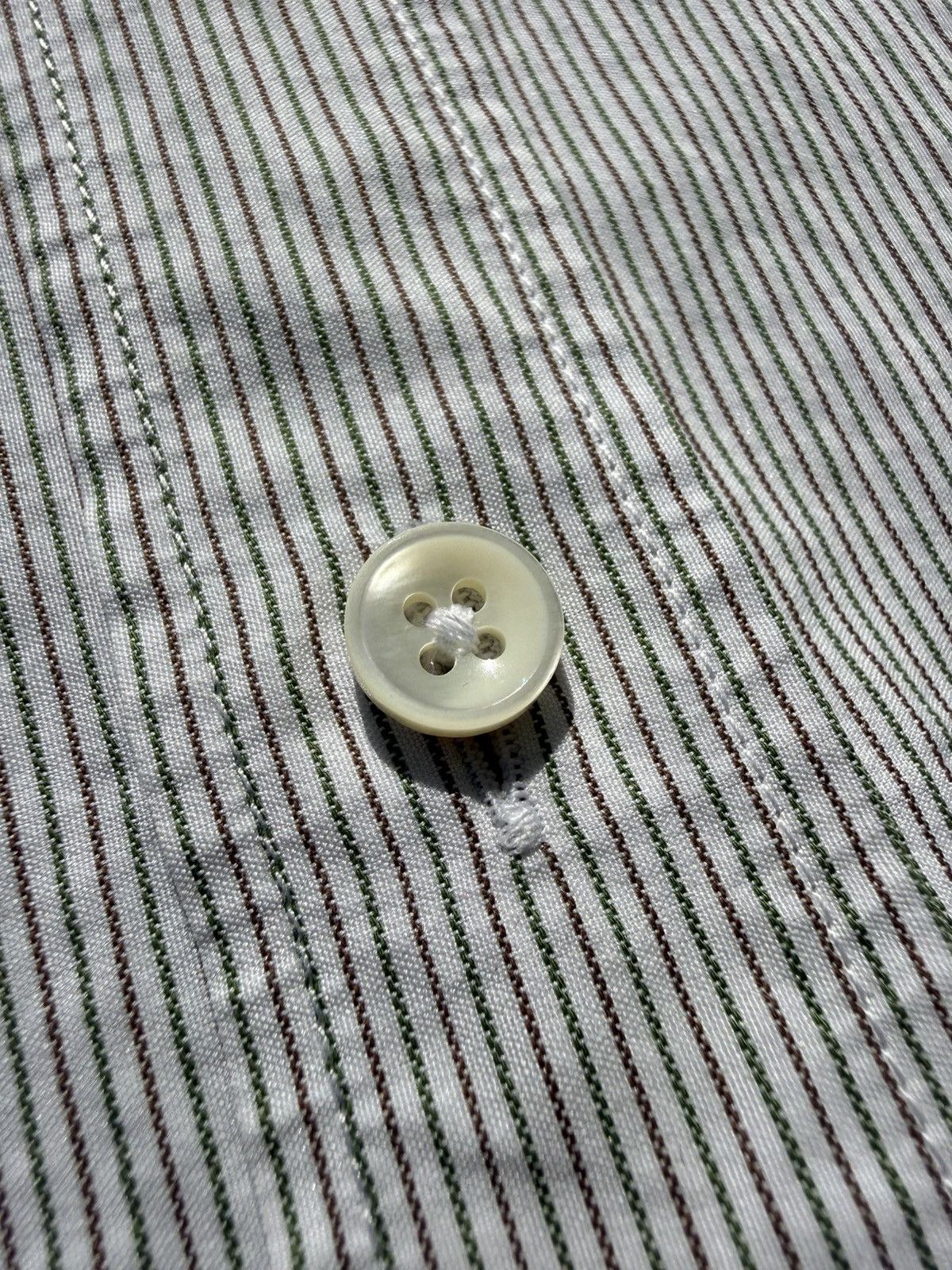 Maison Margiela Maison Margiela Slim Striped White Shirt Size US S / EU 44-46 / 1 - 6 Thumbnail