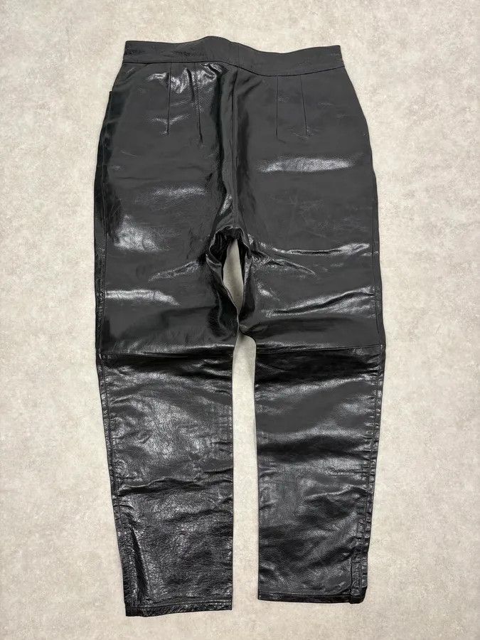 Vintage 2000s Vintage Artisanal Belted Leather Pants Size US 33 - 7 Thumbnail