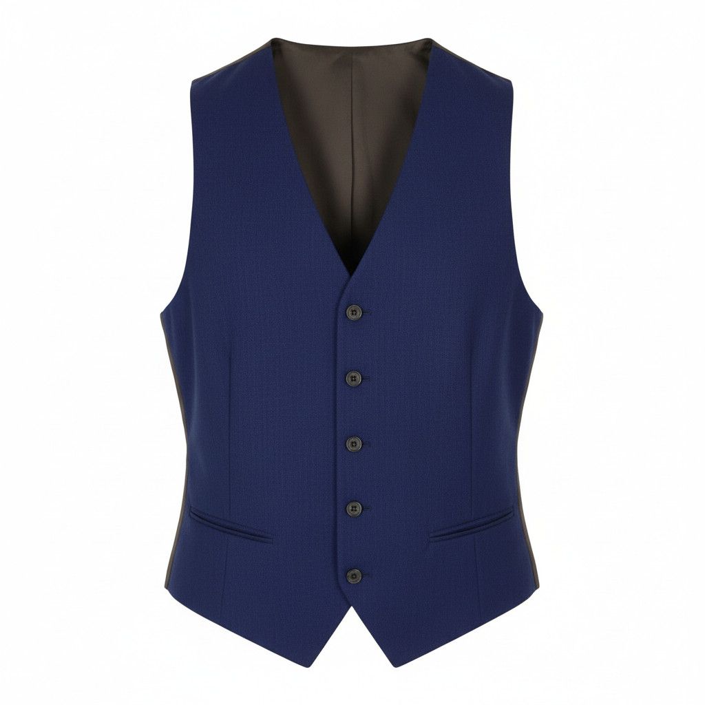 Suitsupply UK34R Blue Button-Up Single Breasted Waistcoat 89056 Size 34R - 1 Thumbnail