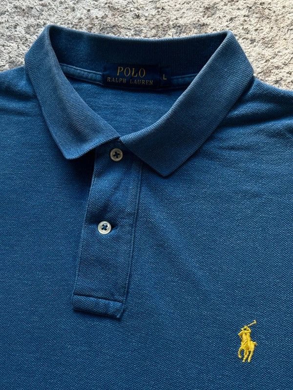 Polo Ralph Lauren Polo Ralph Lauren Sz L Polo Shirt Blue Small Pony Size US L / EU 52-54 / 3 - 5 Thumbnail