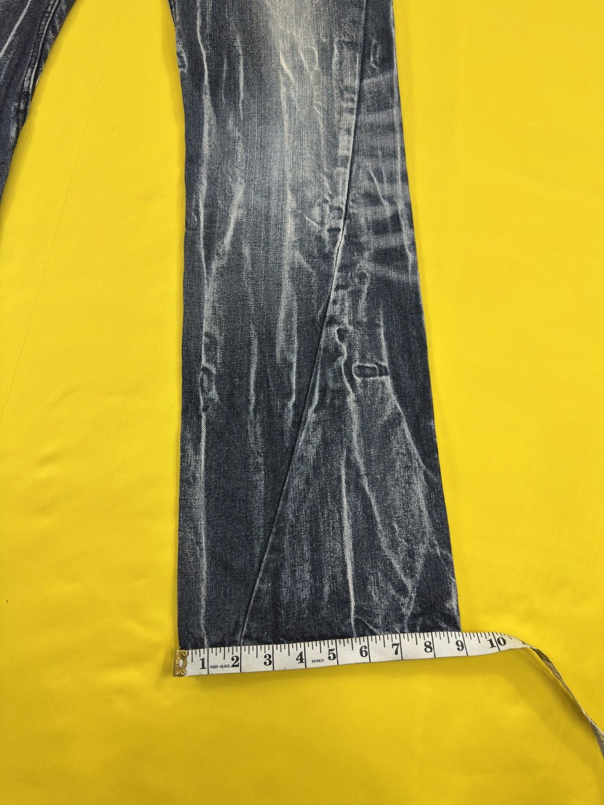 Japanese Brand Black Baccara tornado mart style spiral flare jeans Size US 34 / EU 50 - 14 Thumbnail