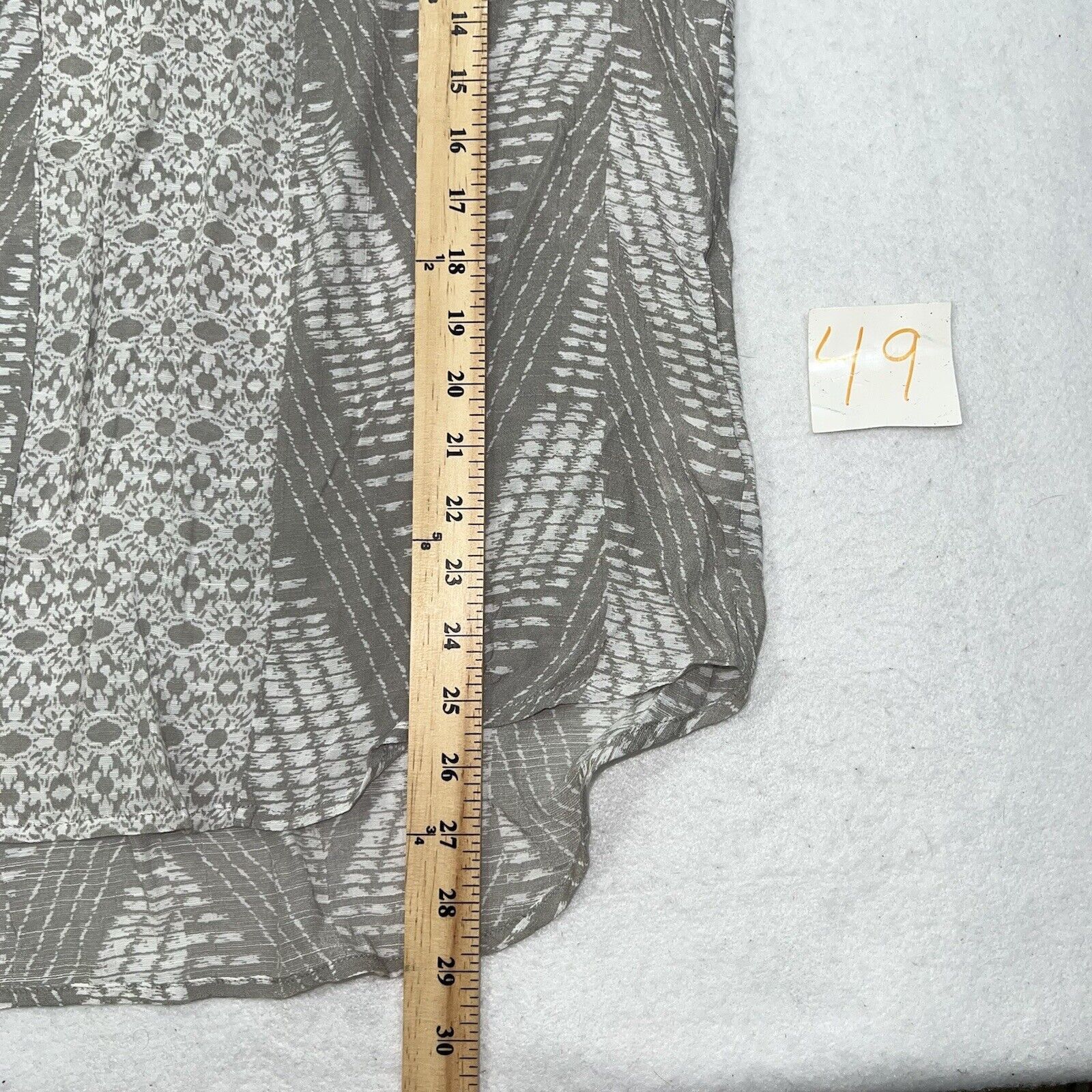 Other Fred David Gray 3/4 Sleeve Pullover Patterned Top Size M / US 6-8 / IT 42-44 - 8 Thumbnail