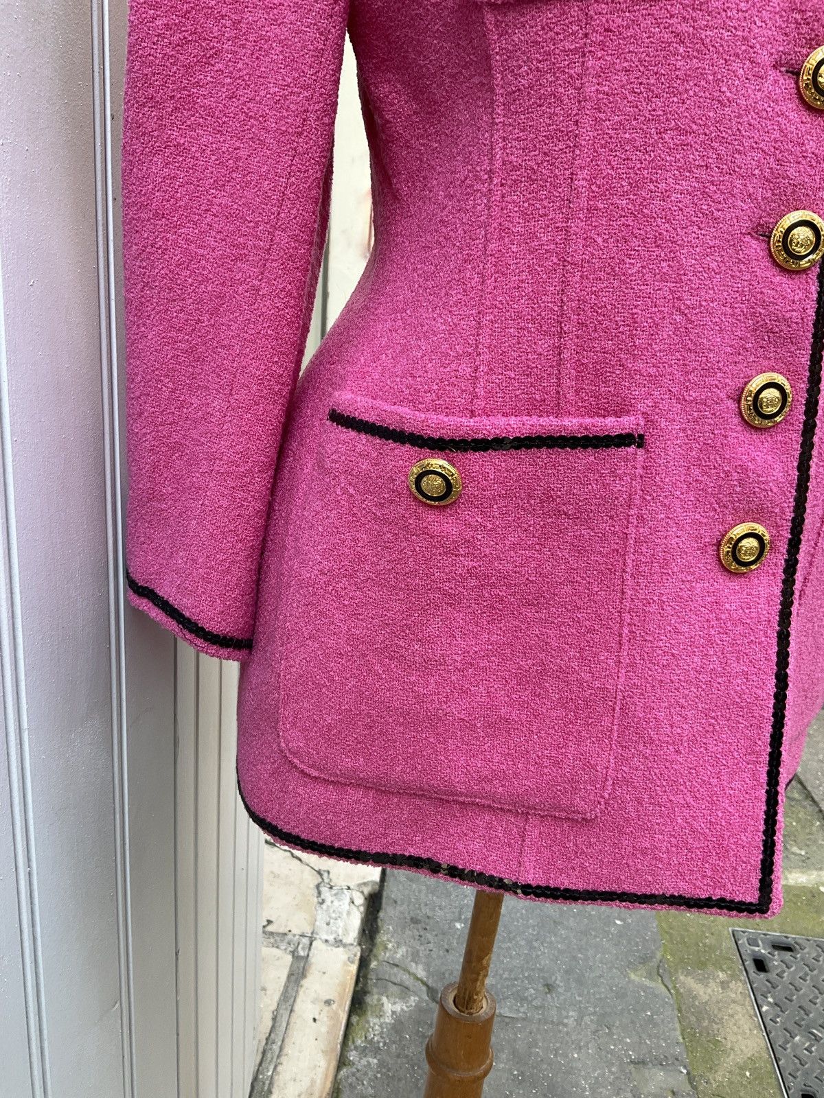 Vintage Pink vintage wool blazer jacket Size XL / US 12-14 / IT 48-50 - 4 Thumbnail