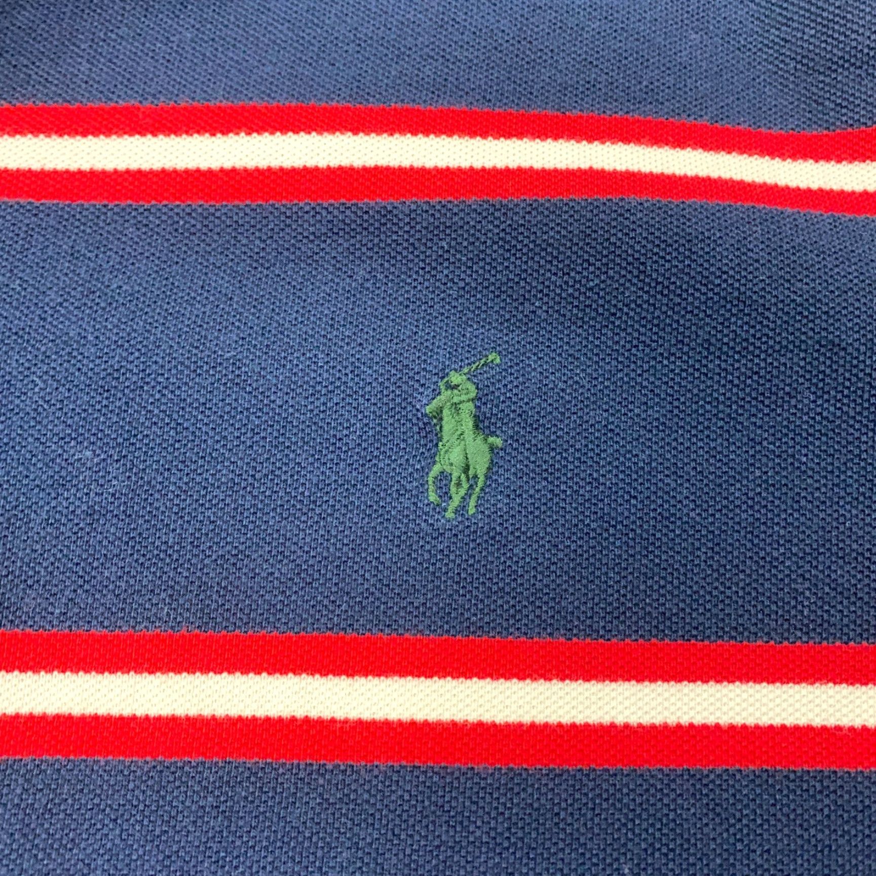 Polo Ralph Lauren VINTAGE Polo Ralph Lauren Shirt Mens XL Blue Striped Short Sleeve Pony Size US XL / EU 56 / 4 - 2 Thumbnail