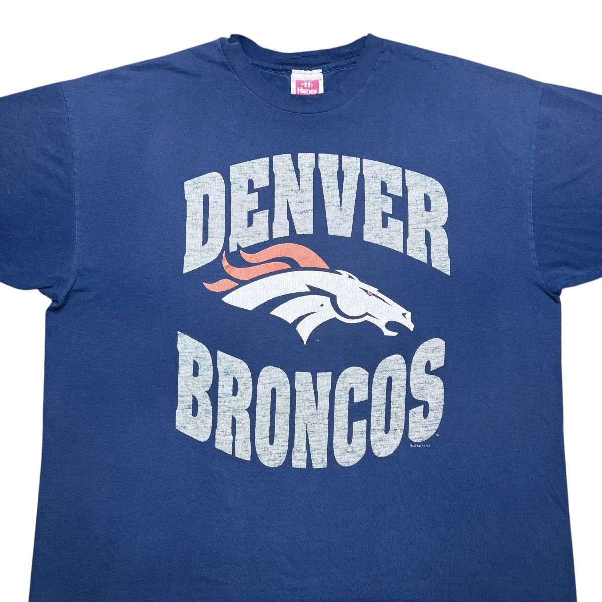 NFL × Vintage Vtg 1997 NFL Denver Broncos Logo Spell Out 3D Graphic Tee Size US XXL / EU 58 / 5 - 7 Thumbnail