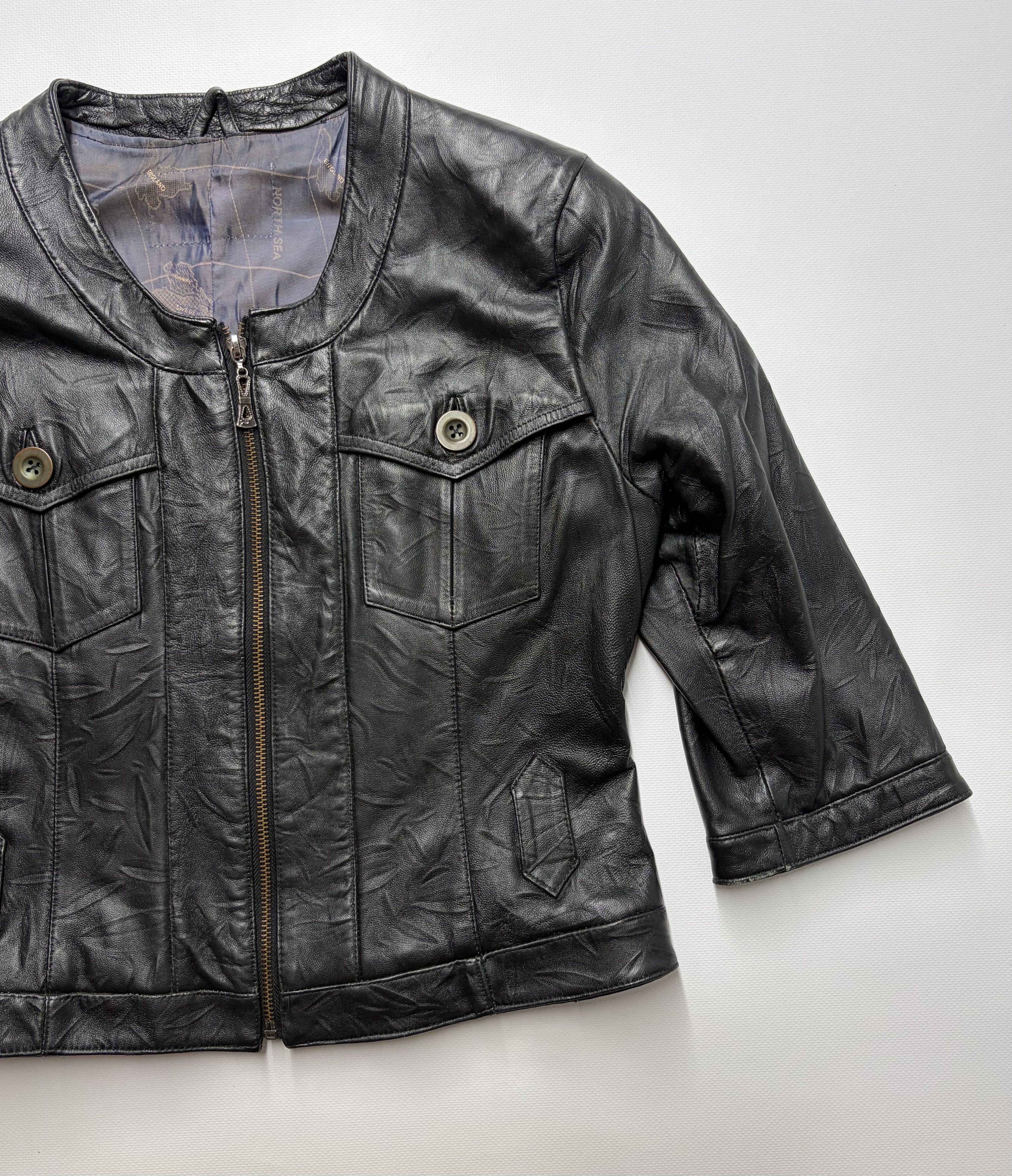 Vintage Vintage Women's Crop Leather Jacket Size M / US 6-8 / IT 42-44 - 12 Thumbnail