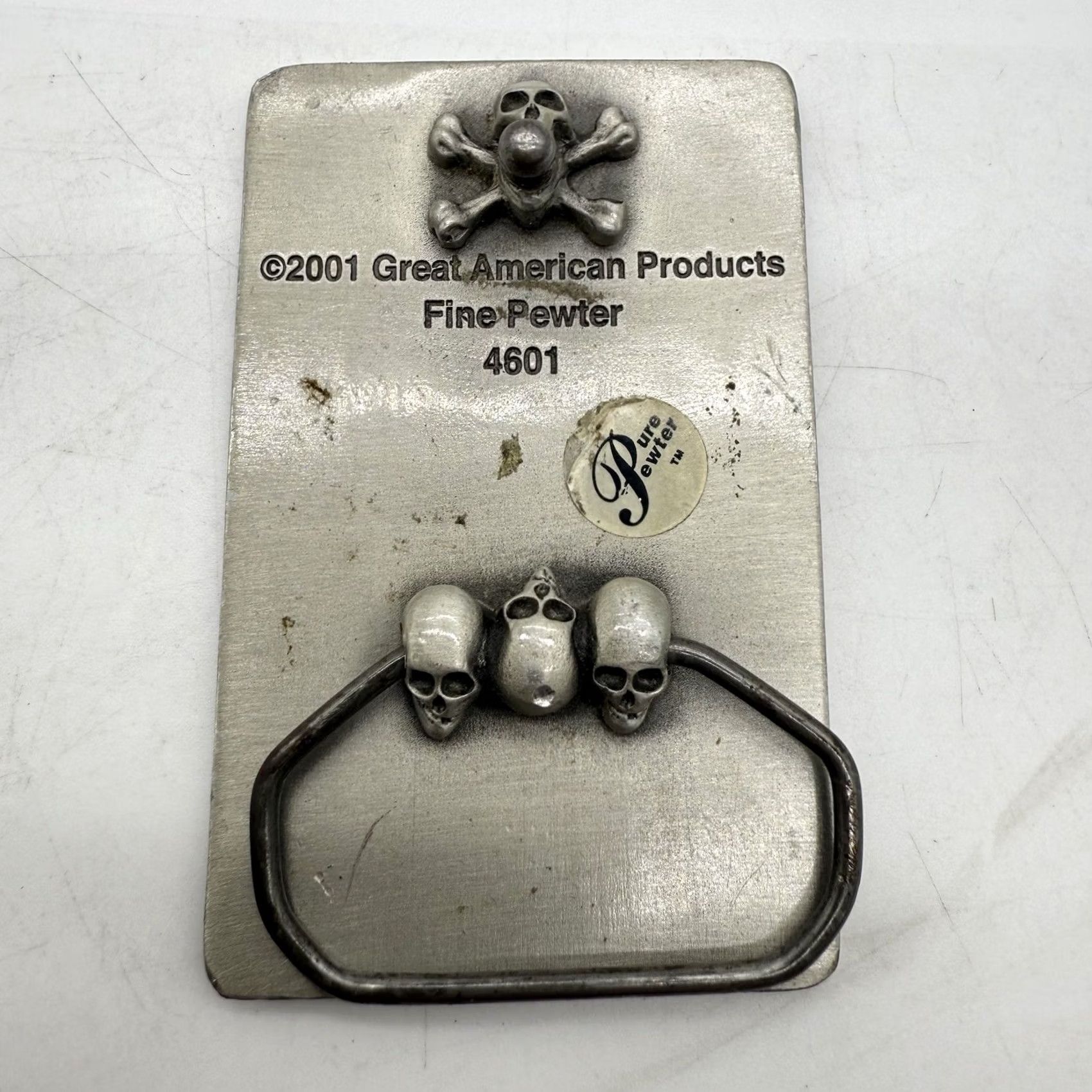 Vintage Great American Products Rock Star Belt Buckle Fine Pewter Silver Tone Black Spell Out Music 1990s-2000s Adult Unisex Size ONE SIZE - 5 Thumbnail