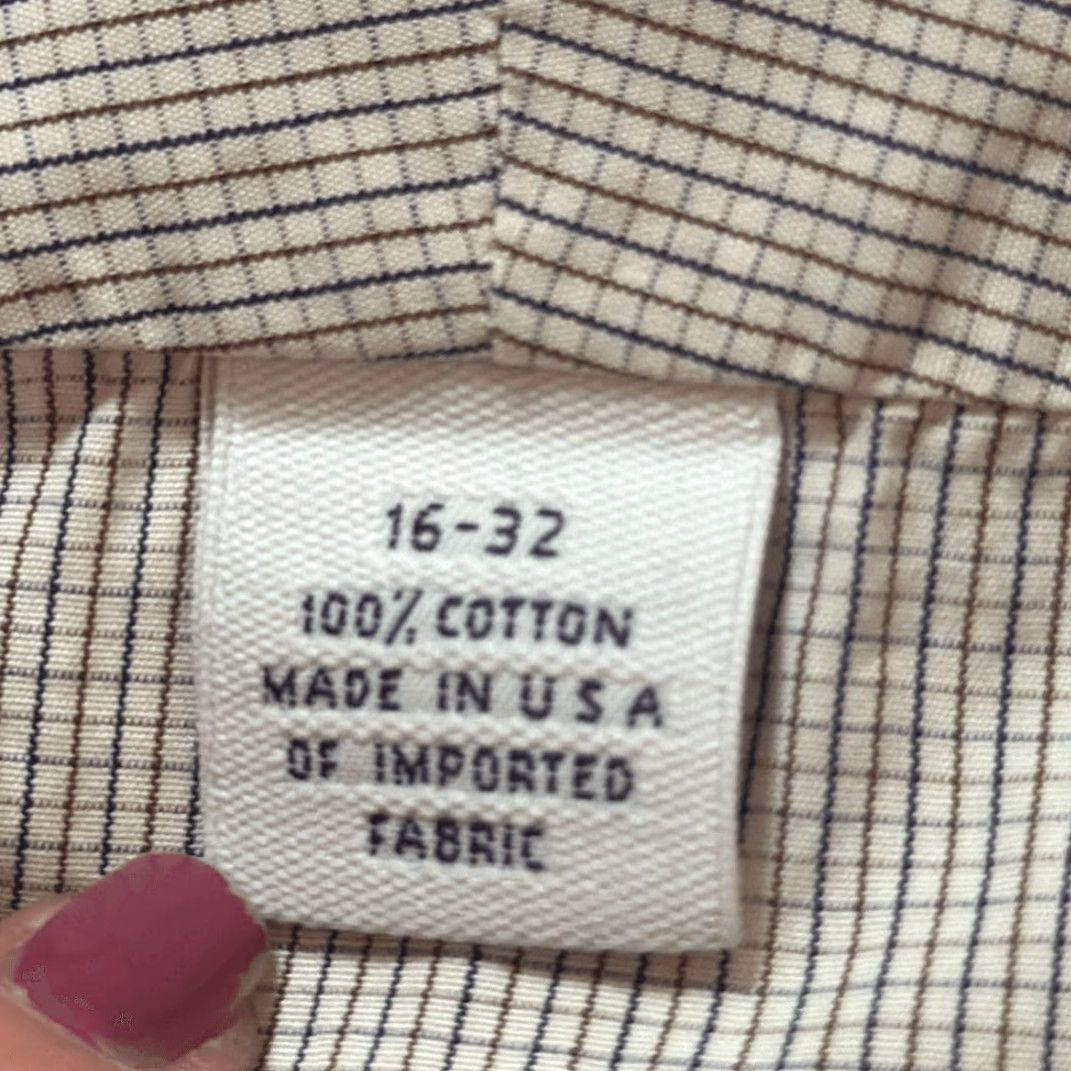 Brooks Brothers Brooks Brothers Dress Shirt Multicolor Checkered Woven Cotton Italy 16 32 Mens Shirt Size 42R - 5 Thumbnail