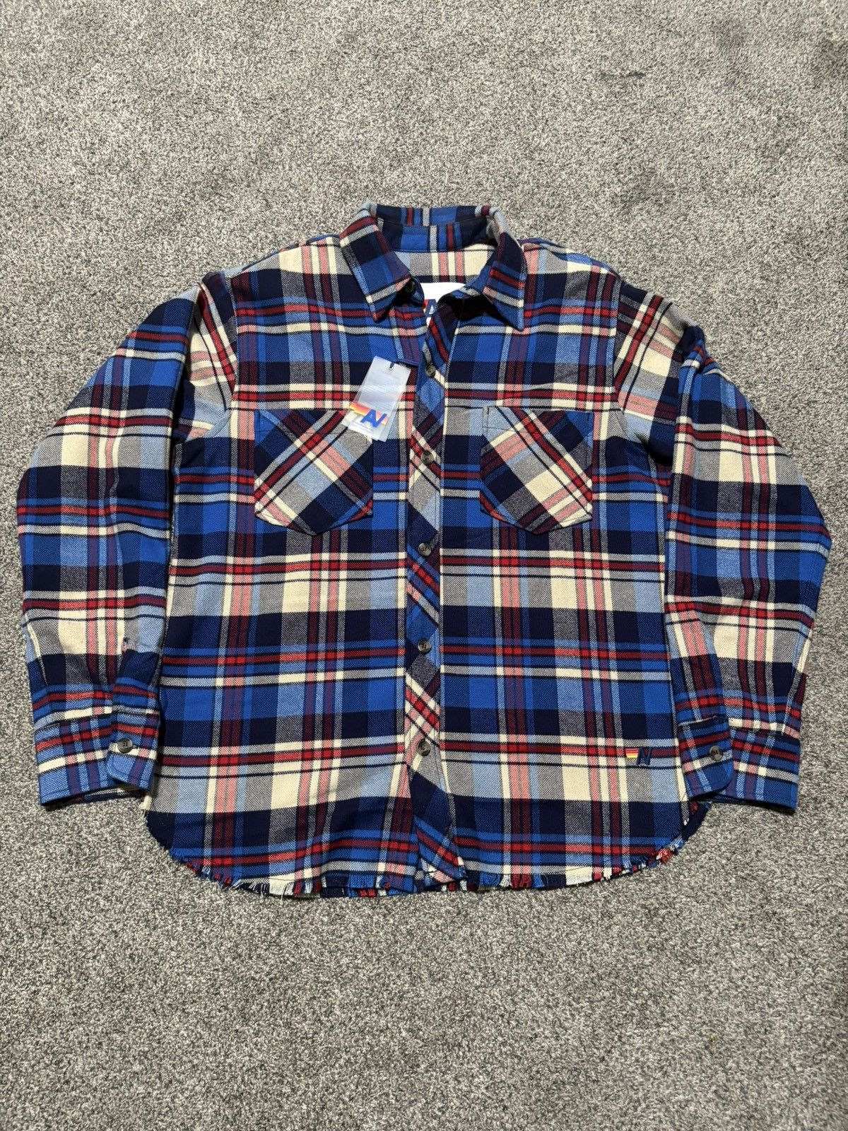 BNWT Aviator Nation L blue flannel