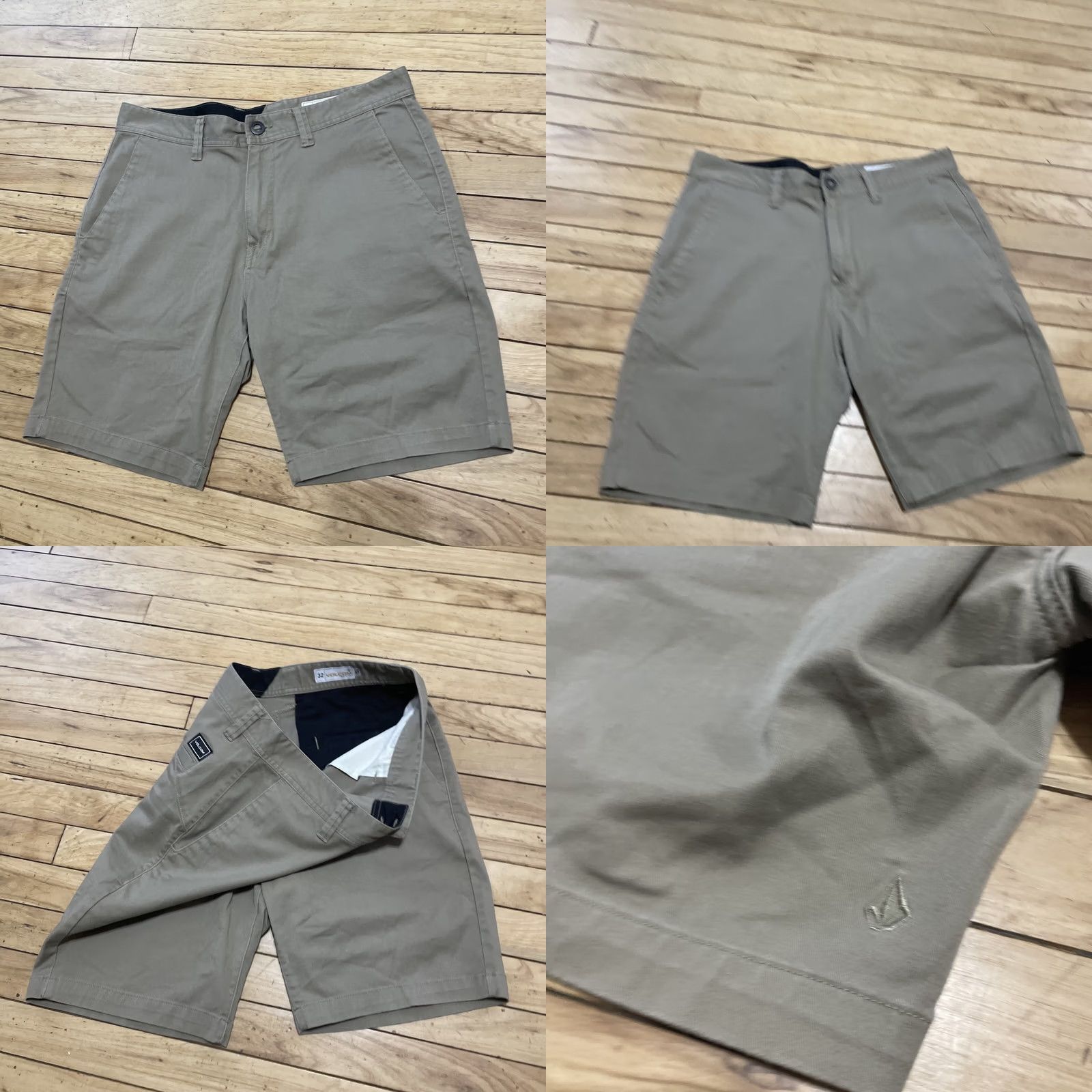 Volcom Volcom Chino Shorts Men 32 Khaki Tan Preppy Beach Logo Twill Flat Front Skater Size US 32 / EU 48 - 10 Thumbnail