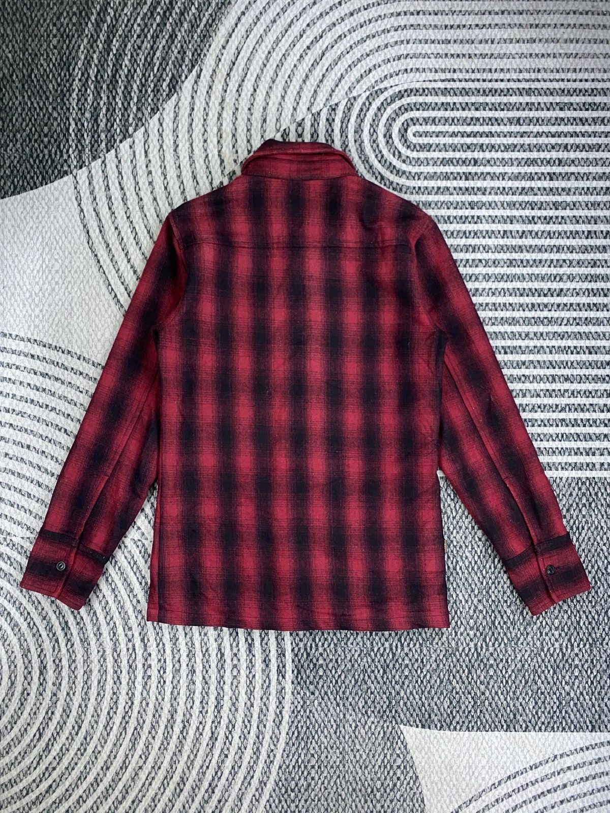 Japanese Brand Vintage Sanford Red Checked Relaxed Fit Flannel Shirt Size US M / EU 48-50 / 2 - 2 Thumbnail