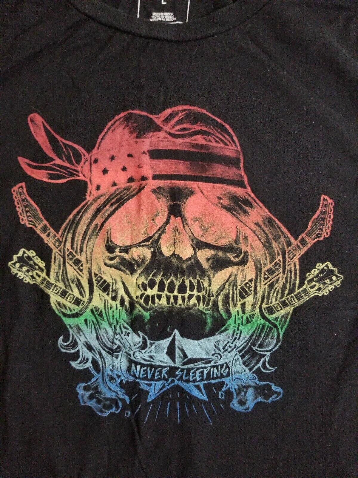 Converse Converse T Shirt Large Black Rock N Roll Trippy Size L / US 10 / IT 46 - 2 Thumbnail