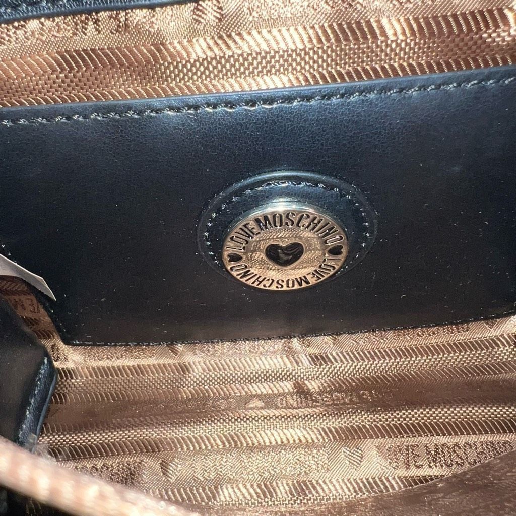 Other Love Moschino Double Heart Vegan Leather Top Handle Bag Size ONE SIZE - 6 Thumbnail