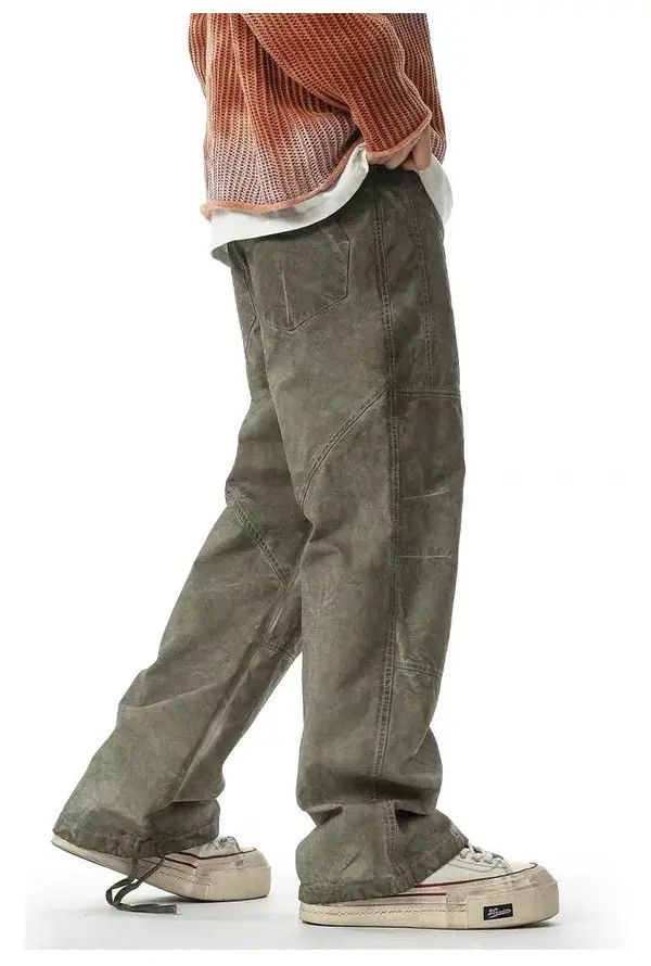 Japanese Brand Vintage Street Washed Casual Loose Aged Workwear Jeans Size US 30 / EU 46 - 6 Thumbnail