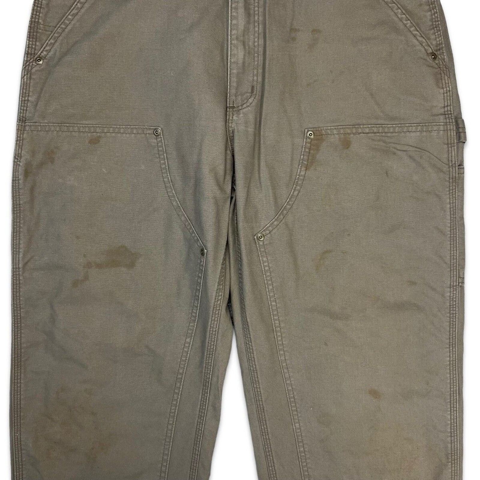 Carhartt × Vintage Carhartt Pants 35x31 Double Knee Workwear Dungaree Carpenter Size US 35 - 2 Thumbnail