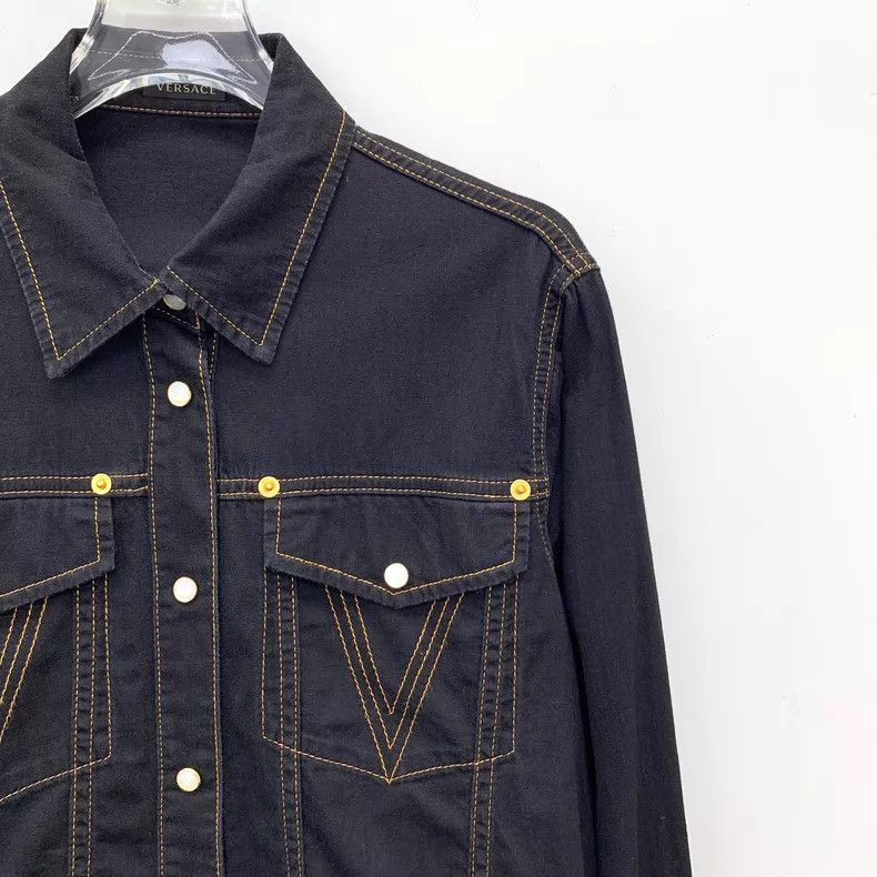 Other Versace Black Medusa head cotton lapel single-breasted lon Size US M / EU 48-50 / 2 - 3 Thumbnail