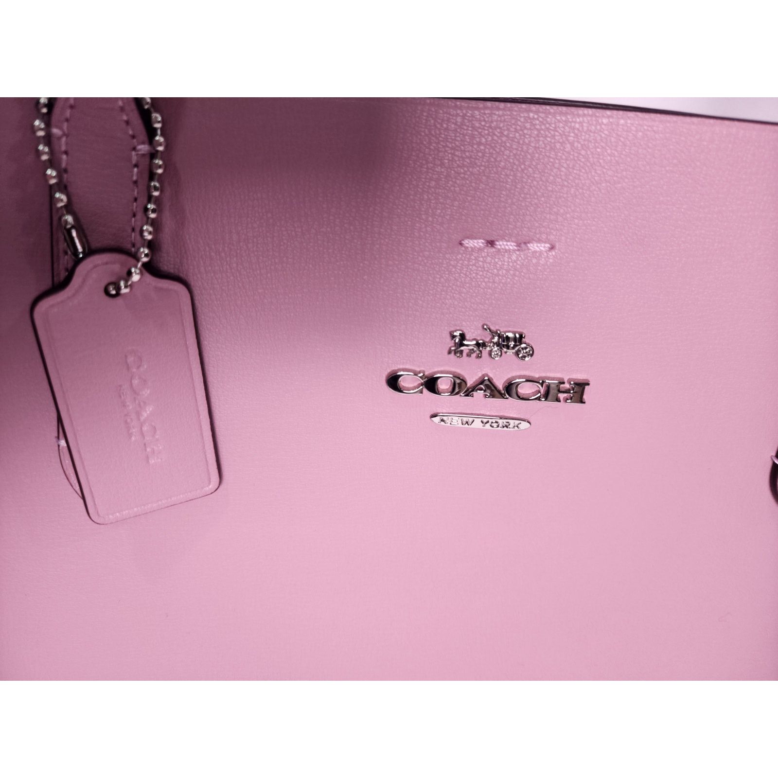 Coach Rare Coach Avenue Metallic Tote Bag Large PERIWINKLE PURPLE Size ONE SIZE - 4 Thumbnail