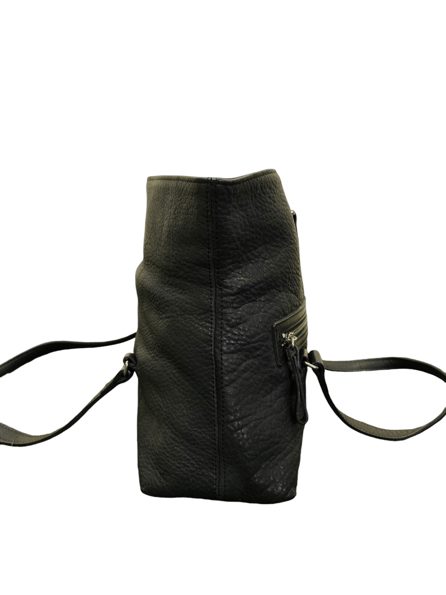 Courreges Vintage Courreges Black Patina Leather Tote Bag Size ONE SIZE - 8 Thumbnail