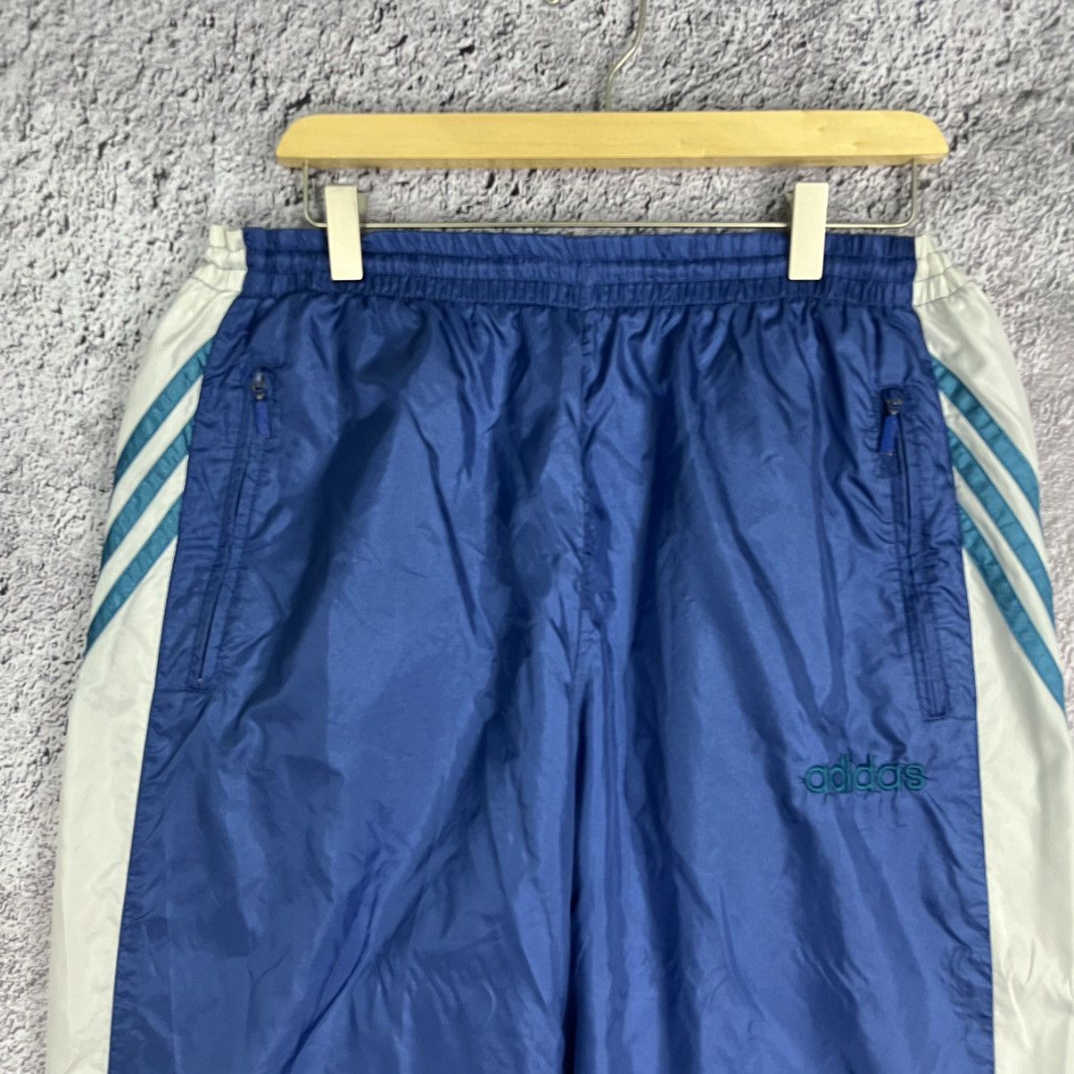 Adidas × Vintage 💧VINTAGE💧Adidas Parachute Sport Three Striped Nylon Pants Size US 36 / EU 52 - 4 Thumbnail