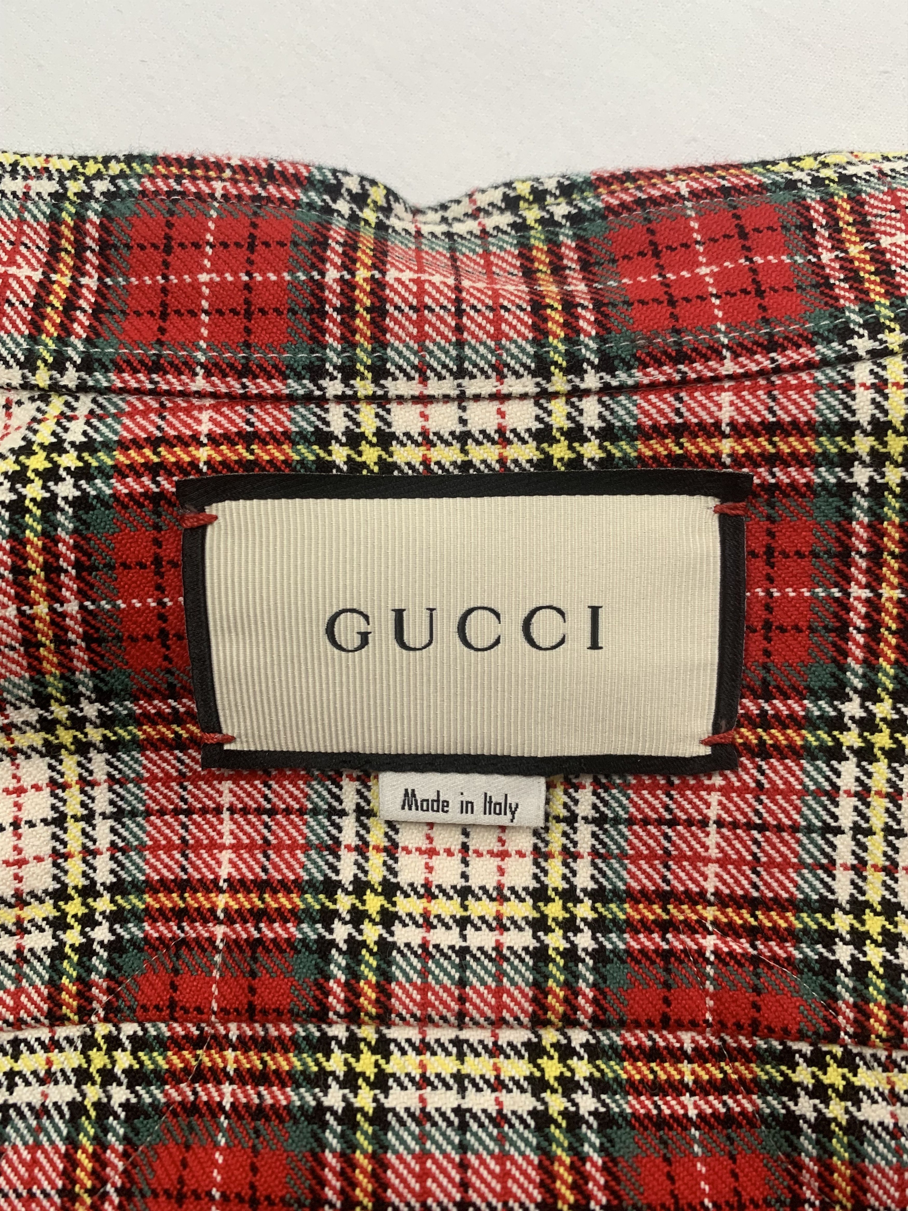 Gucci Gucci Snake Plaid Shirt Size US L / EU 52-54 / 3 - 8 Thumbnail