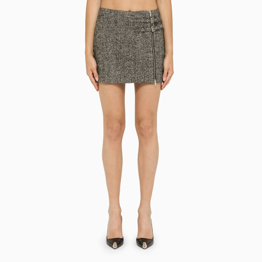 image of Alessandra Rich O1D2Blof0124 Mini Skirt In Black, Women's (Size 26)