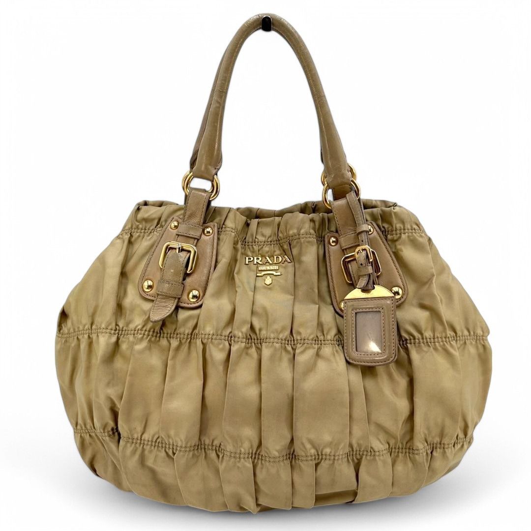 Prada Prada - Shoulder Bag Quilted Brown Leather Handbag Shoulder Size ONE SIZE - 2 Thumbnail