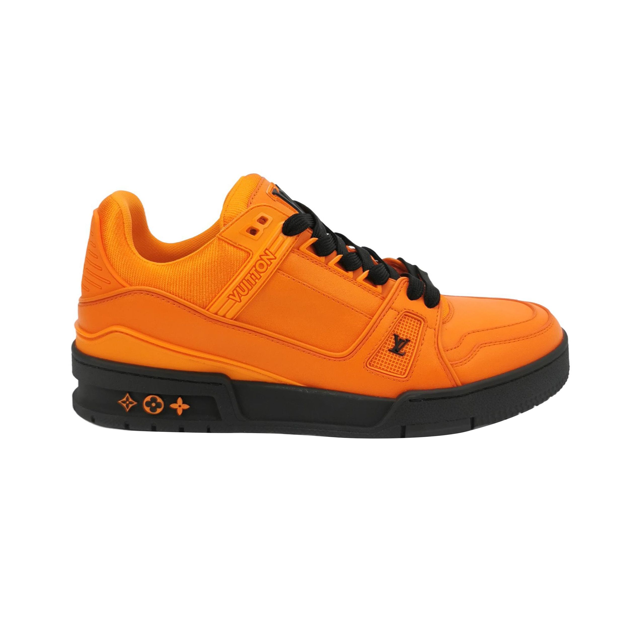 Louis Vuitton Louis Vuitton Orange Calfskin LV Trainer Sneakers 39 Size US 6 / EU 39 - 1 Thumbnail