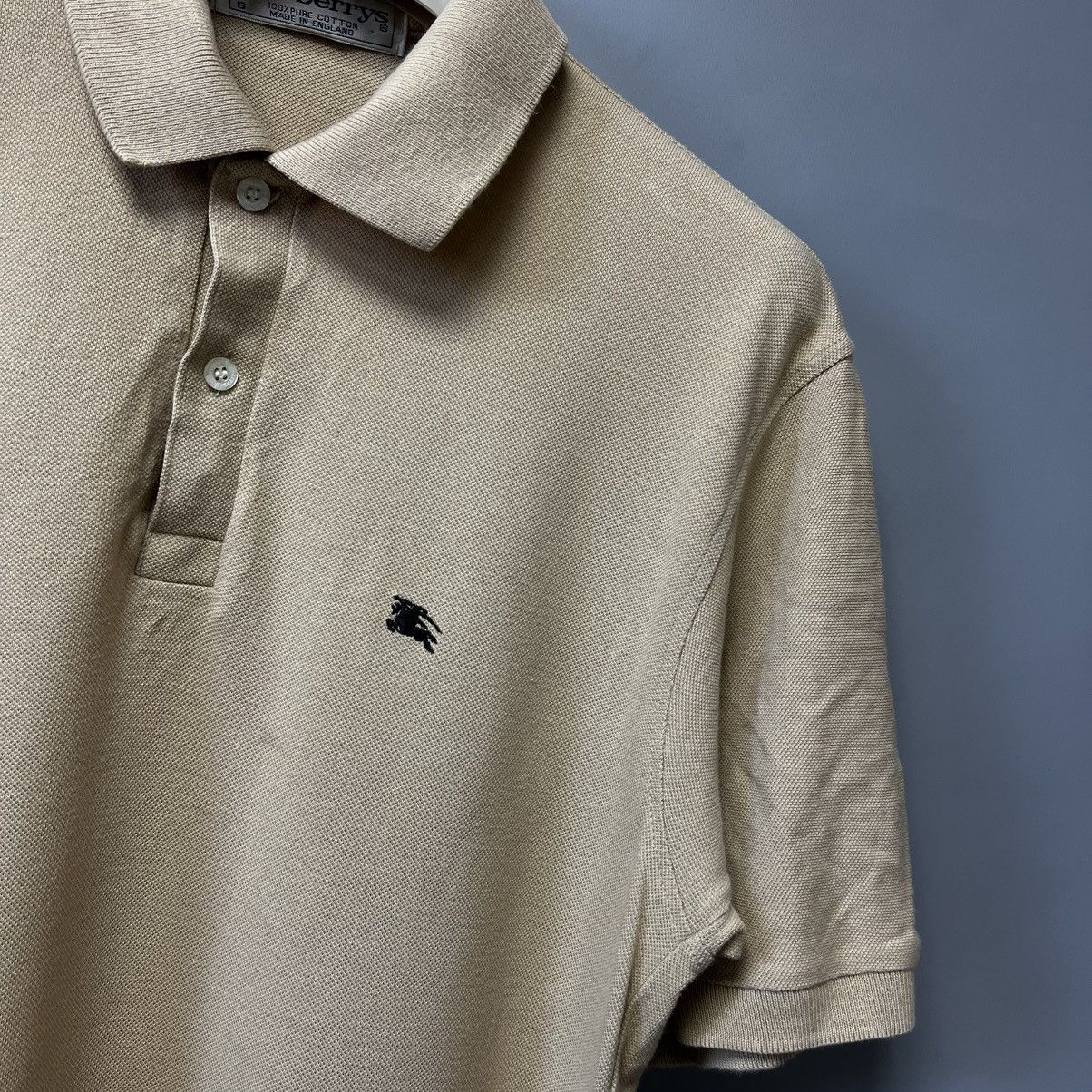 Burberry × Vintage Vintage Burberrys Polo Shirt 90s beige Size US S / EU 44-46 / 1 - 7 Thumbnail