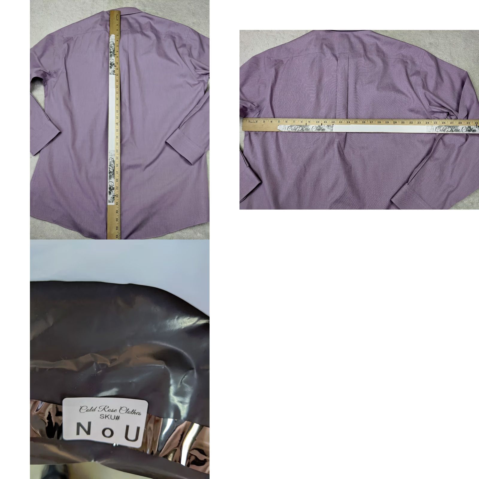 Joseph Joseph & Feiss Fitted Non Iron Mens Tall 18 Purple Weave Button Shirt Size US XXL / EU 58 / 5 - 8 Thumbnail