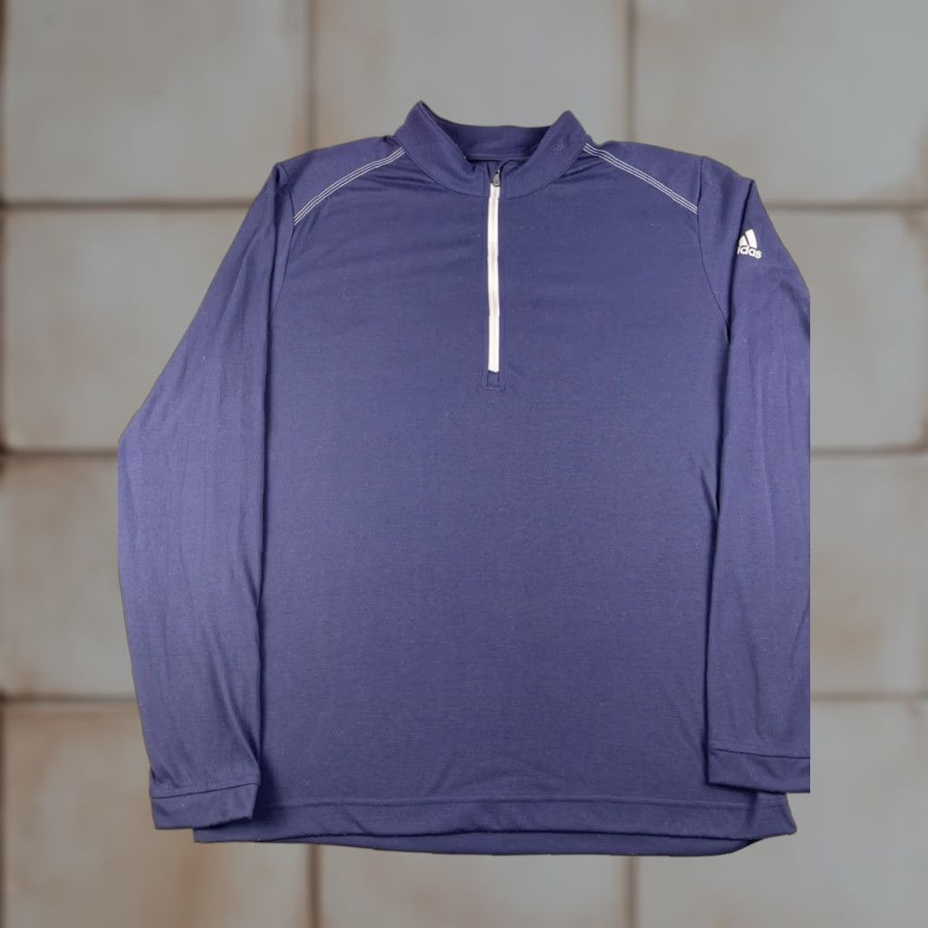 Adidas Adidas Quarter Zip Pullover Men’s Size M Blue Performance Base Layer Golf Pullover Casual Athletic Activewear Mens Size US M / EU 48-50 / 2 - 1 Thumbnail