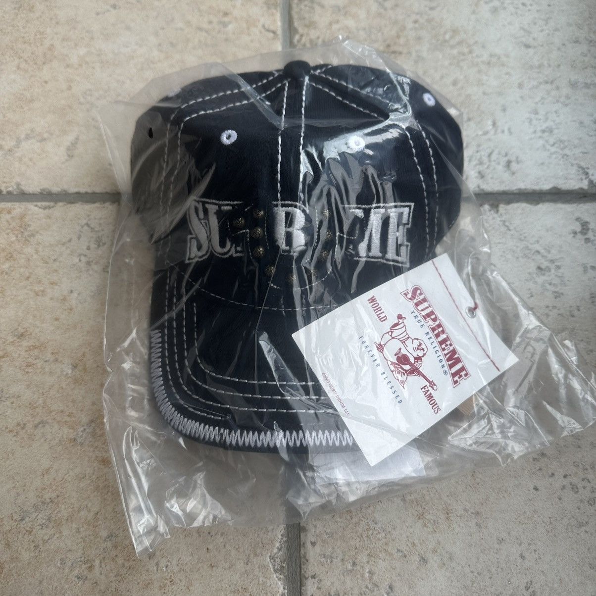 Supreme True Religion Mesh Back 6-Panel Black