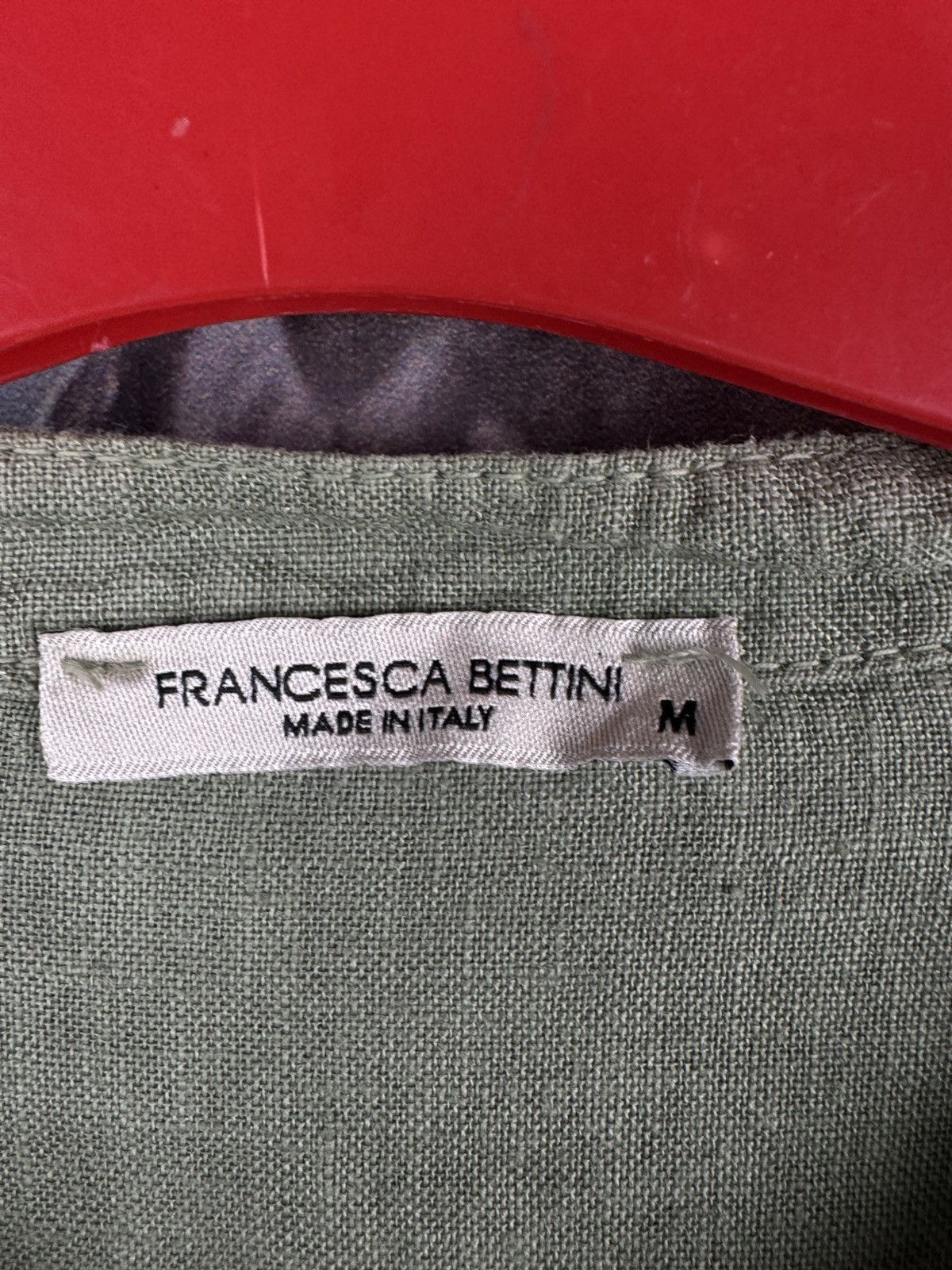 Other Women’s Francesca Bettini Linen Button-Up Blouse Olive Green Size M / US 6-8 / IT 42-44 - 5 Thumbnail
